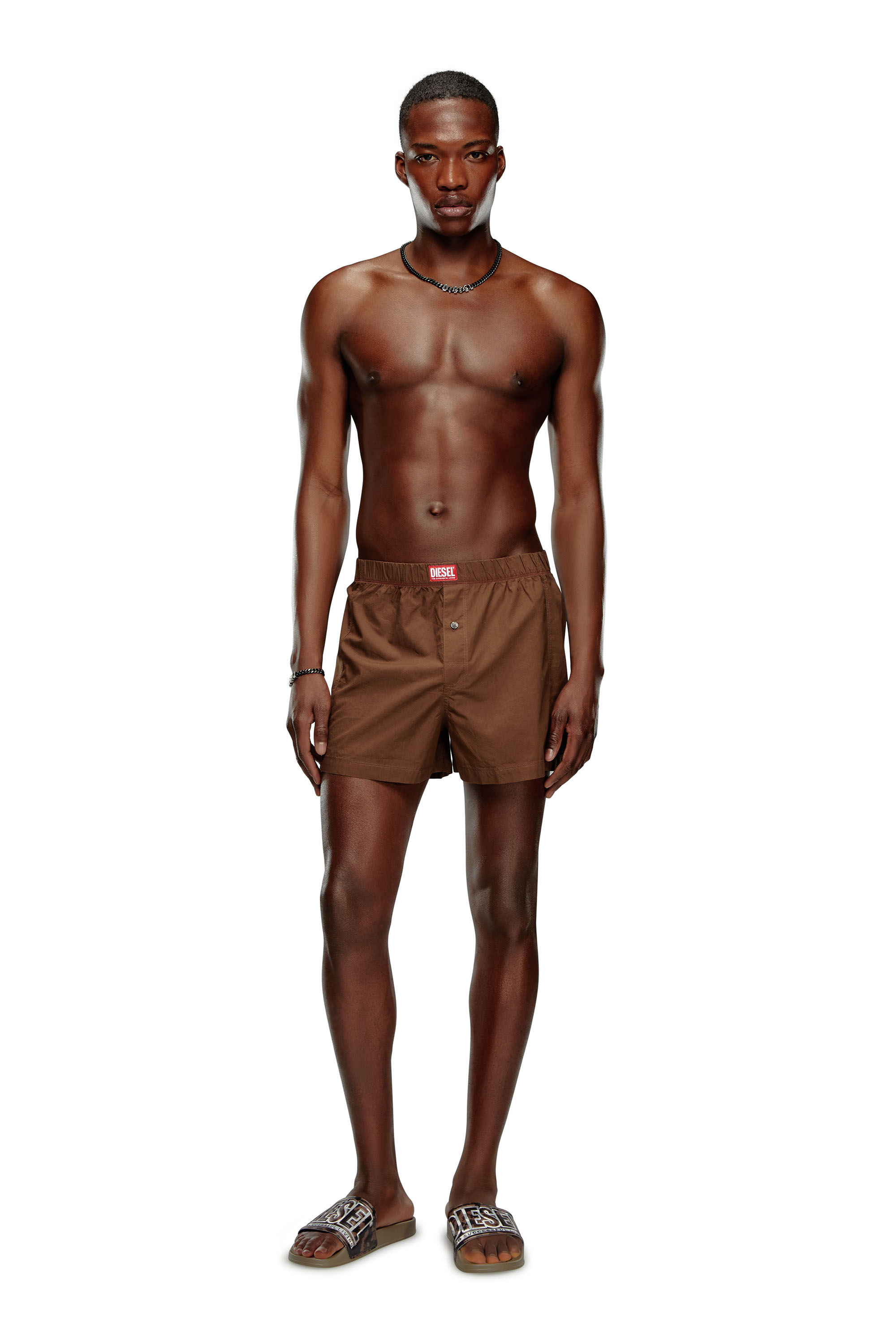 Diesel - UUBX-STARK, Unisex Boxer in cotone nude in Marrone - Image 1