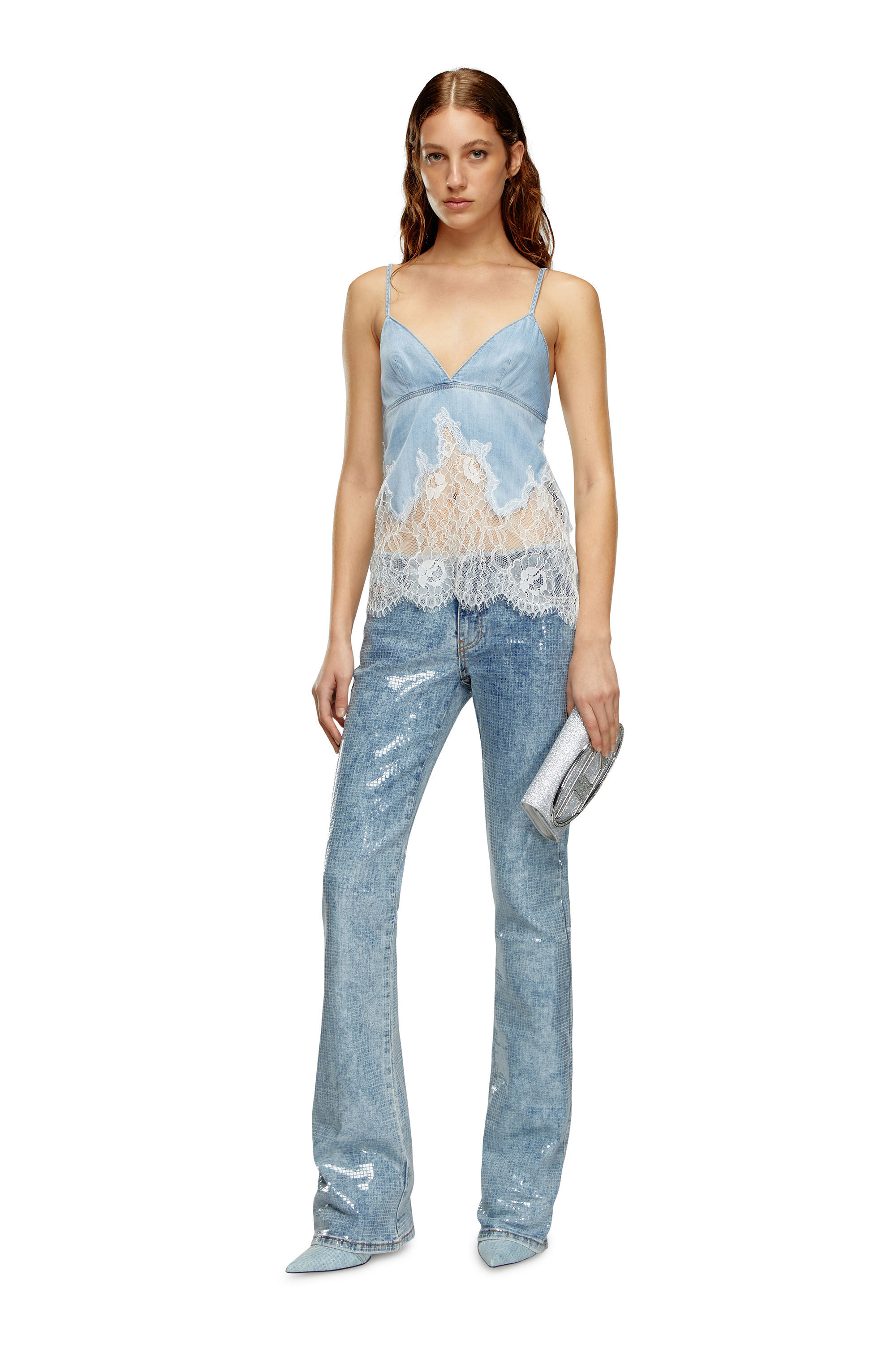 Diesel - Donna Bootcut and Flare Jeans D-Shark 0PGAA, Blu Chiaro - Image 1