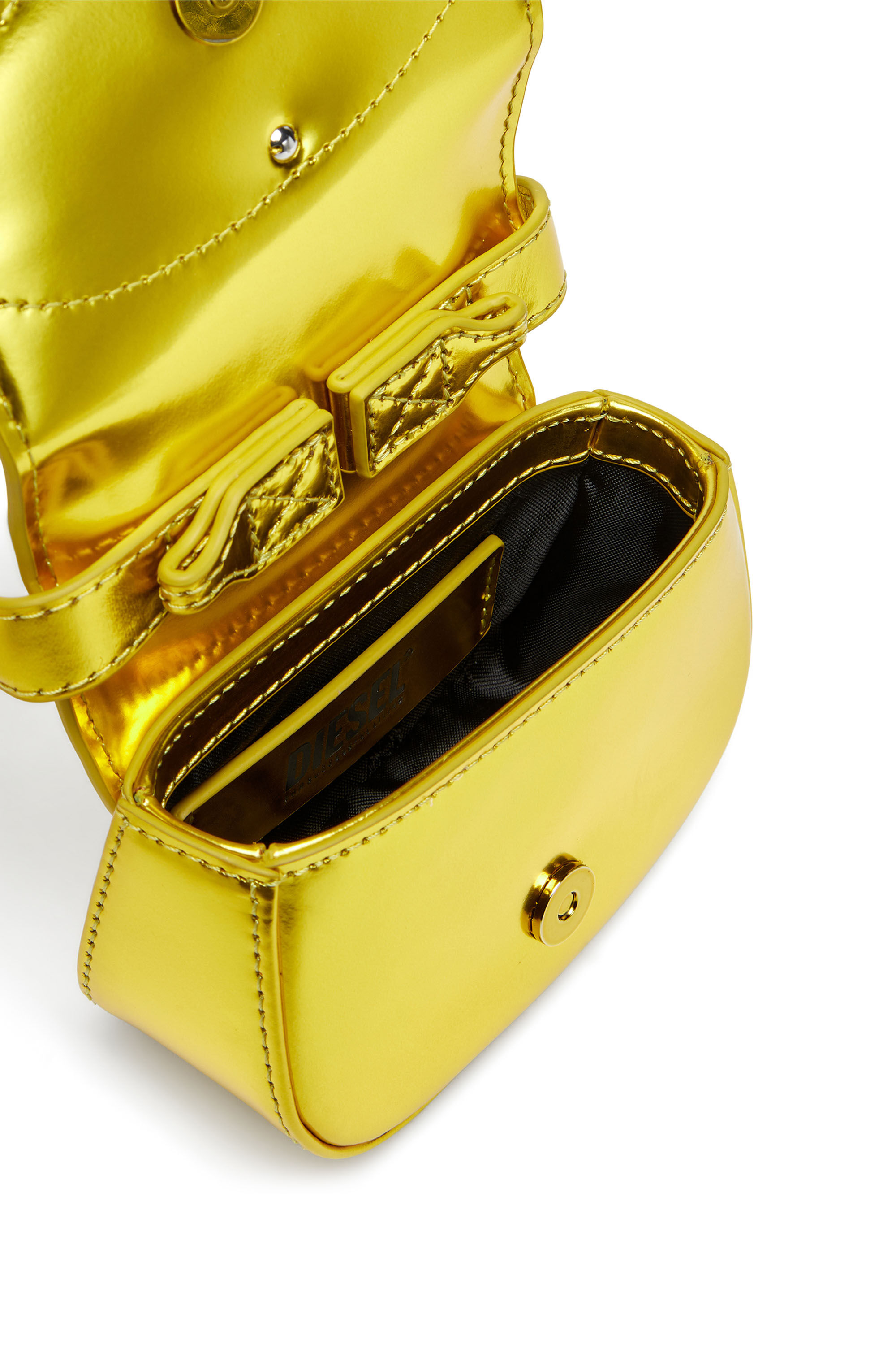 Diesel - 1DR-XS-S, Woman's 1DR-XS-S-Iconic mini bag in mirrored leather in Yellow - 5