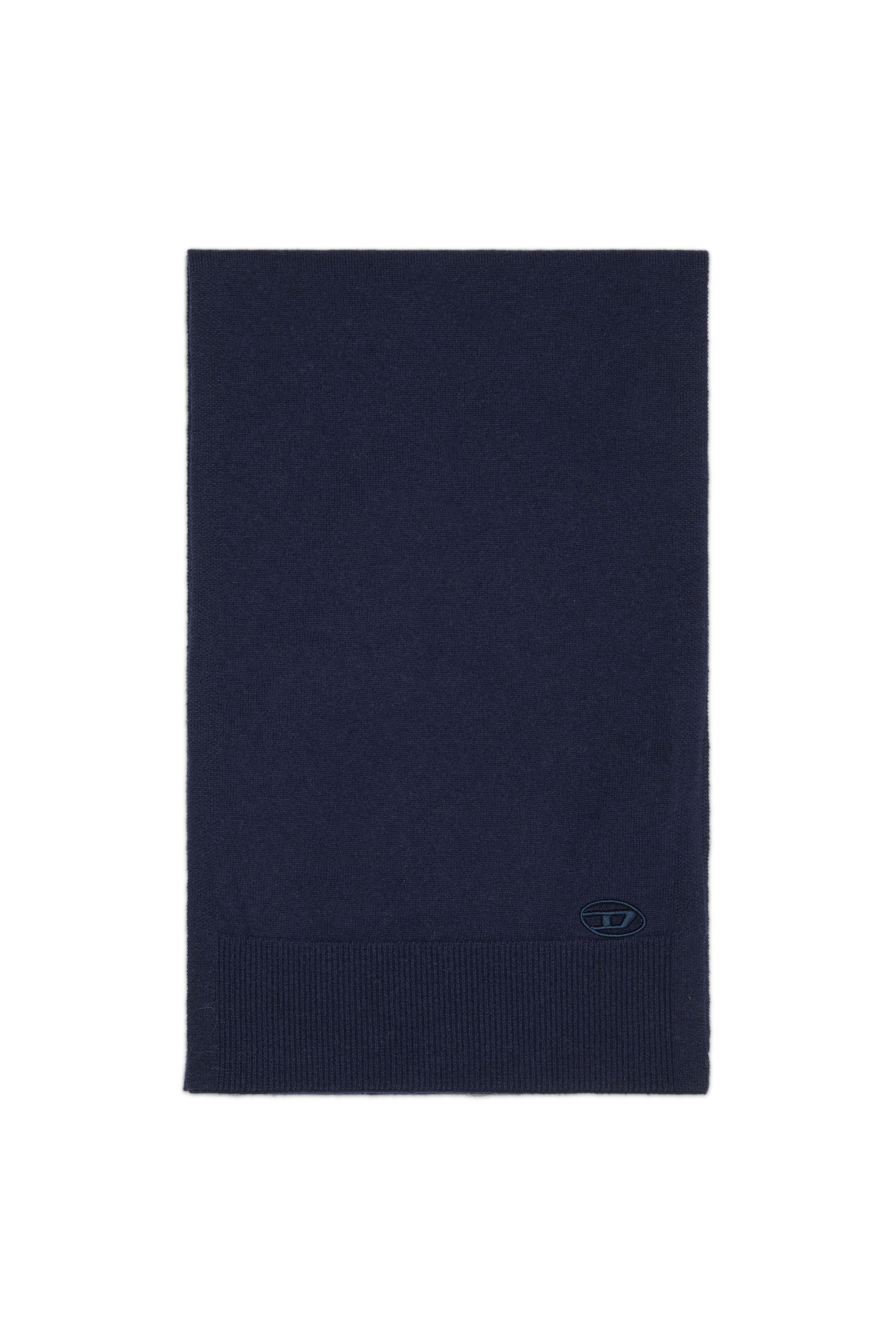 Diesel - K-REVOLVE, Unisex's Scarf with embroidered Oval D logo in Dark Blue - 1