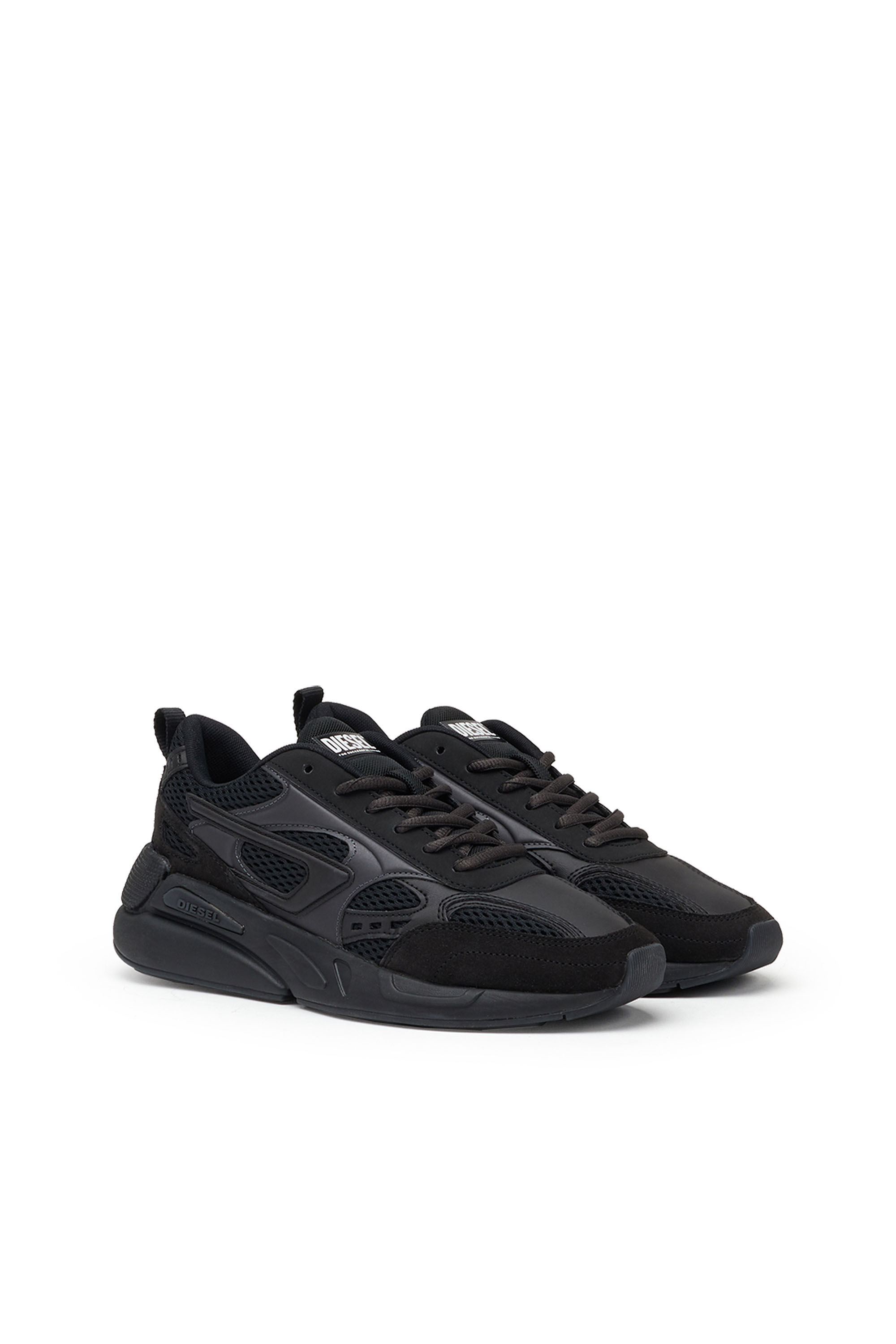 Diesel - S-SERENDIPITY SPORT W, Woman S-Serendipity-Sneakers in mesh and suede in Black - Image 2