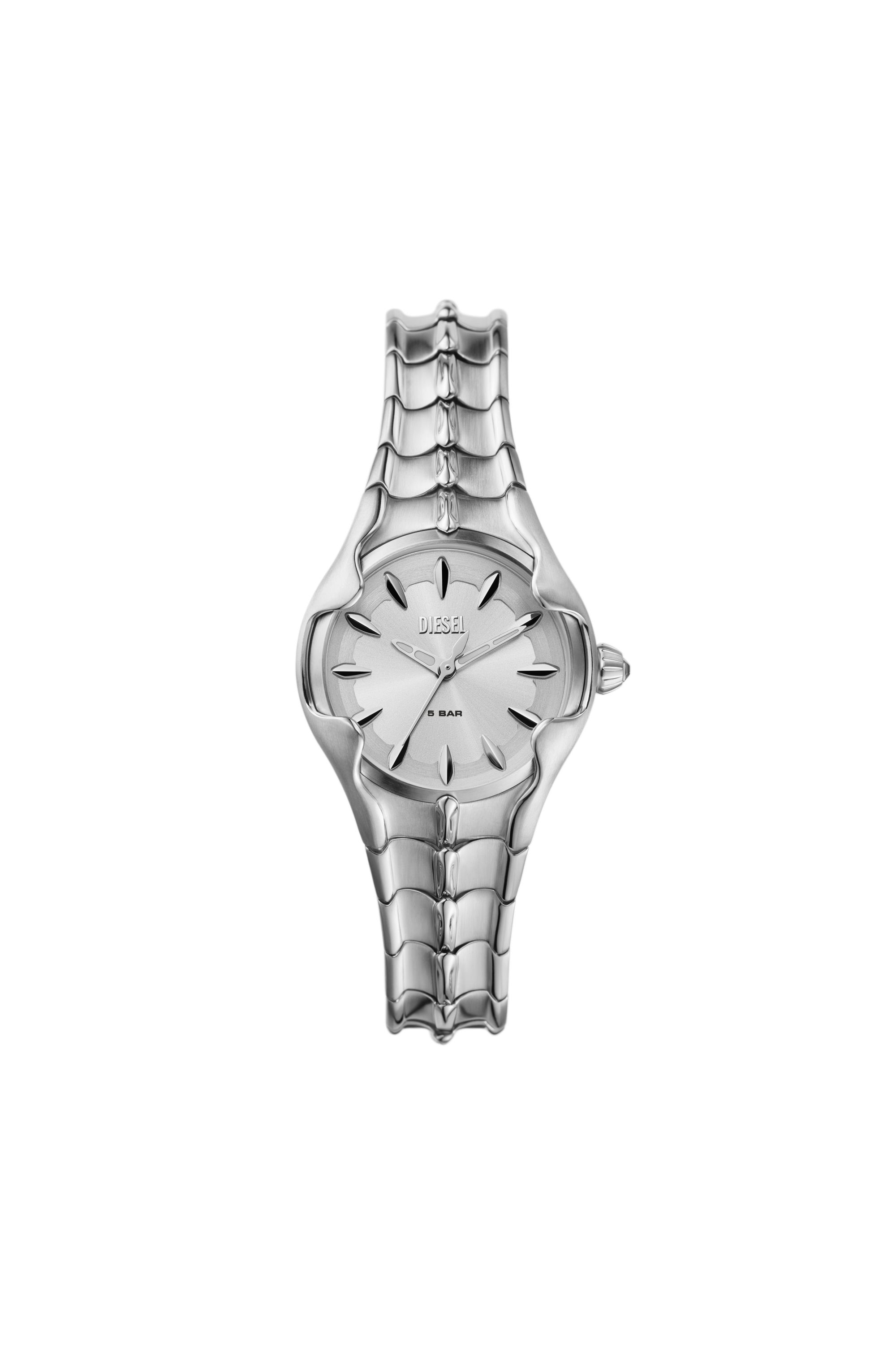 Diesel - DZ5605, Woman Vert three-hand stainless steel watch in Silver - Image 2