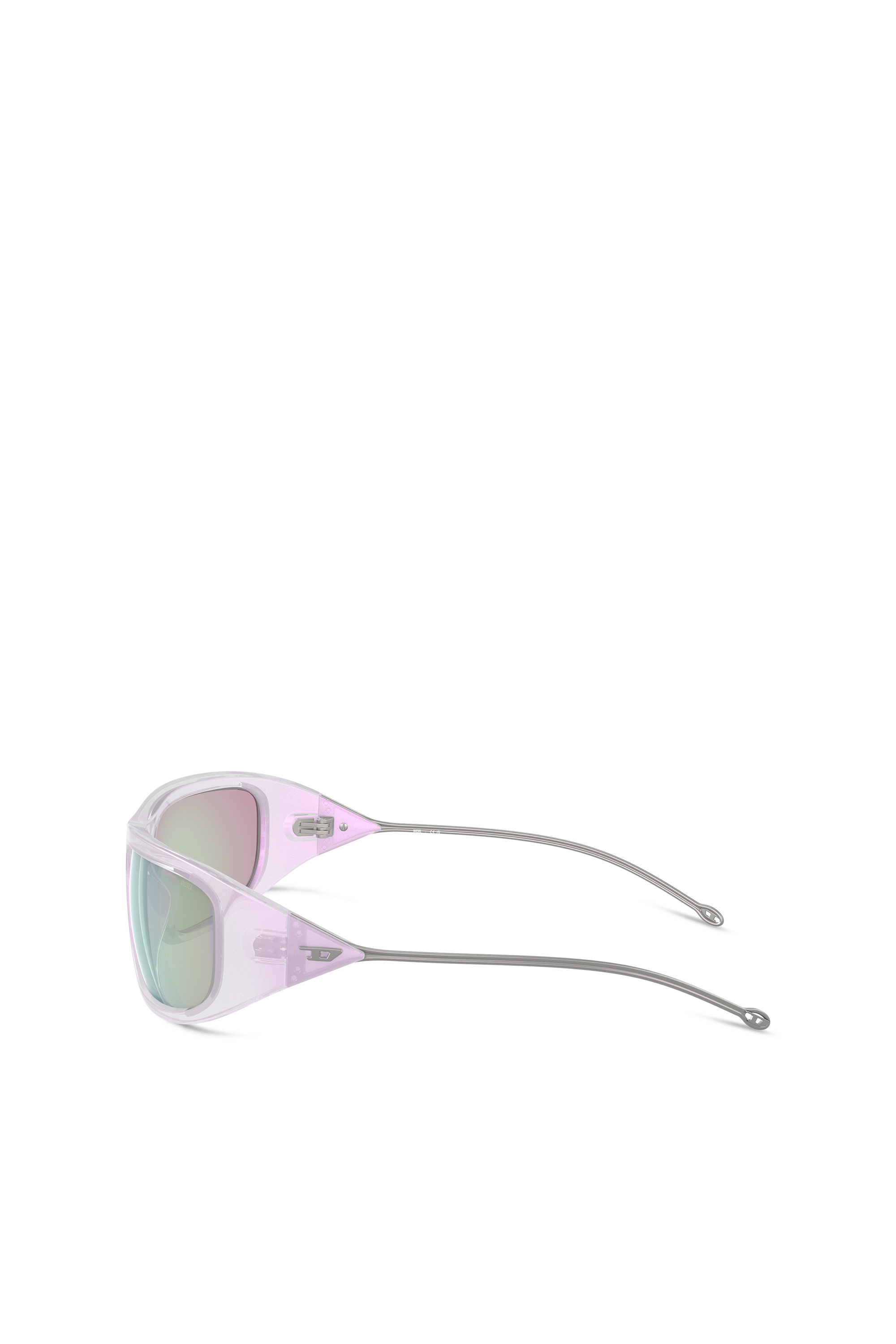 Diesel - 0DL3001, Unisex Wraparound style sunglasses in White - Image 3