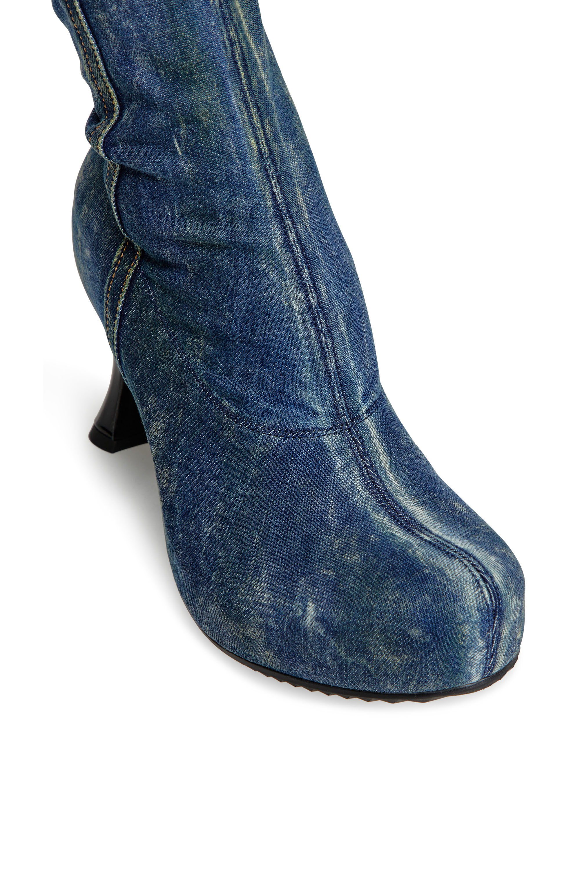 Diesel - D-WOODSTOCK TBT, Woman D-Woodstock-Over-the-knee boots in denim in Blue - Image 4