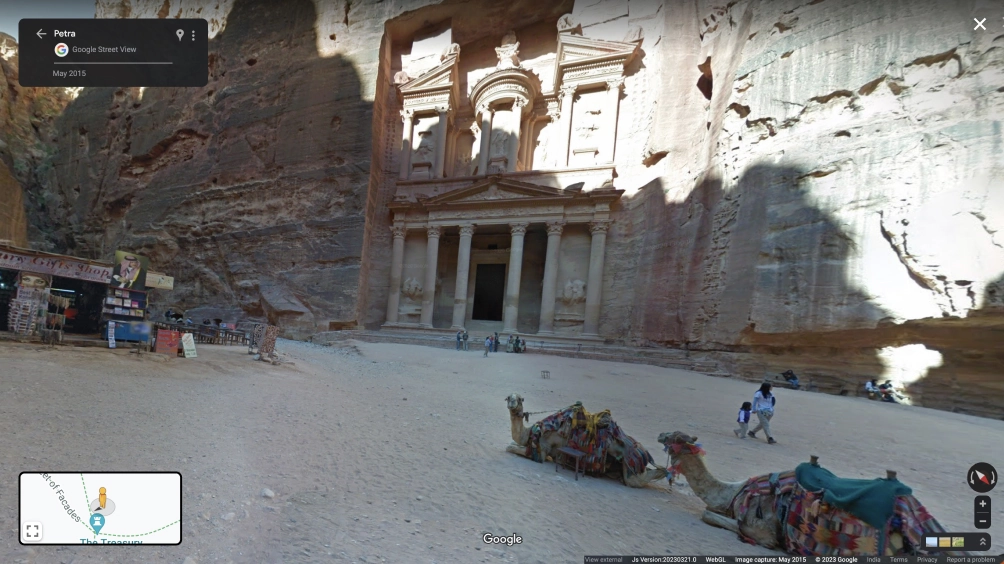 Google Street View-Bild von Petra in Jordanien