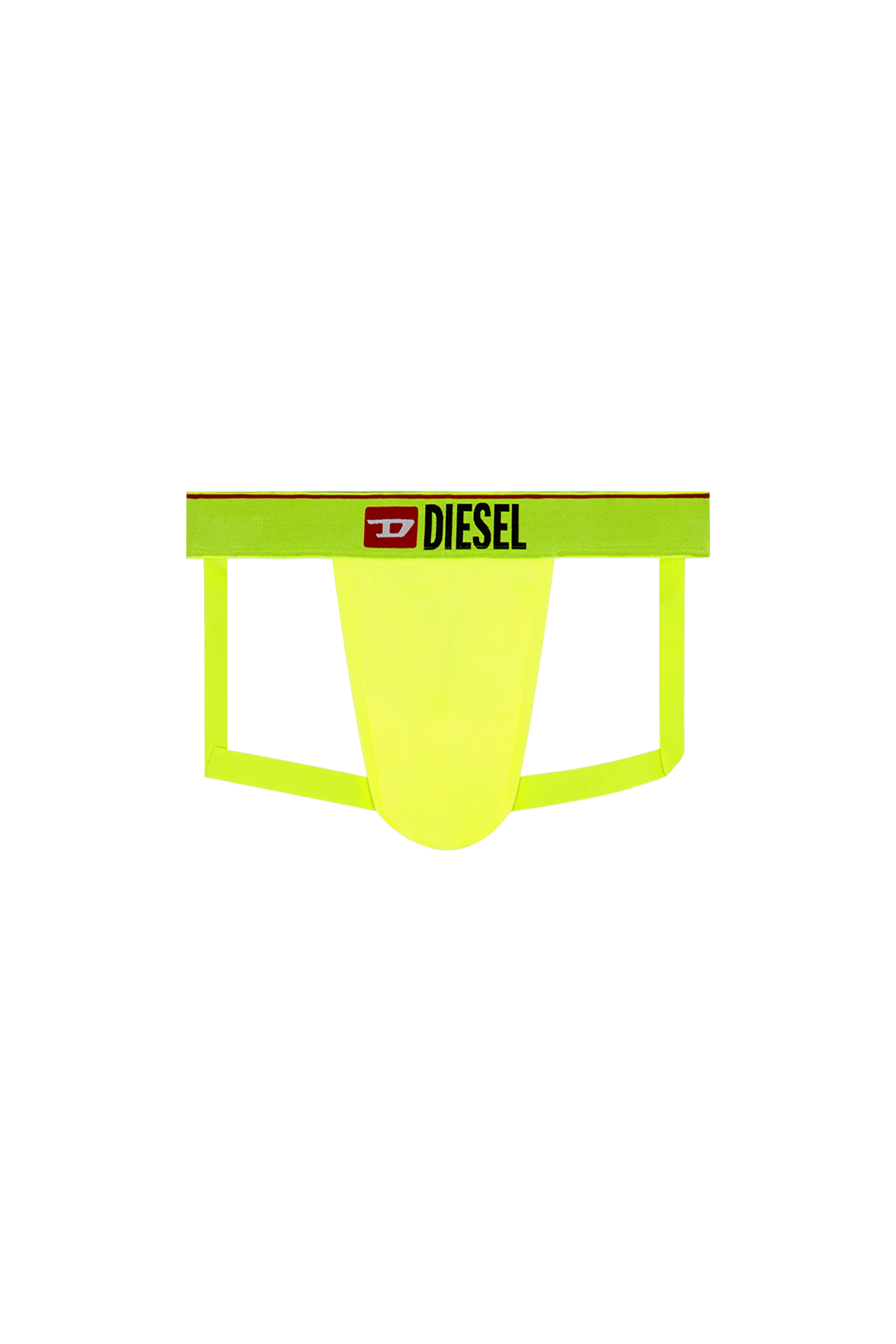 Diesel - UMBR-JOCKY, Man Microfibre jockstrap in Yellow - Image 1