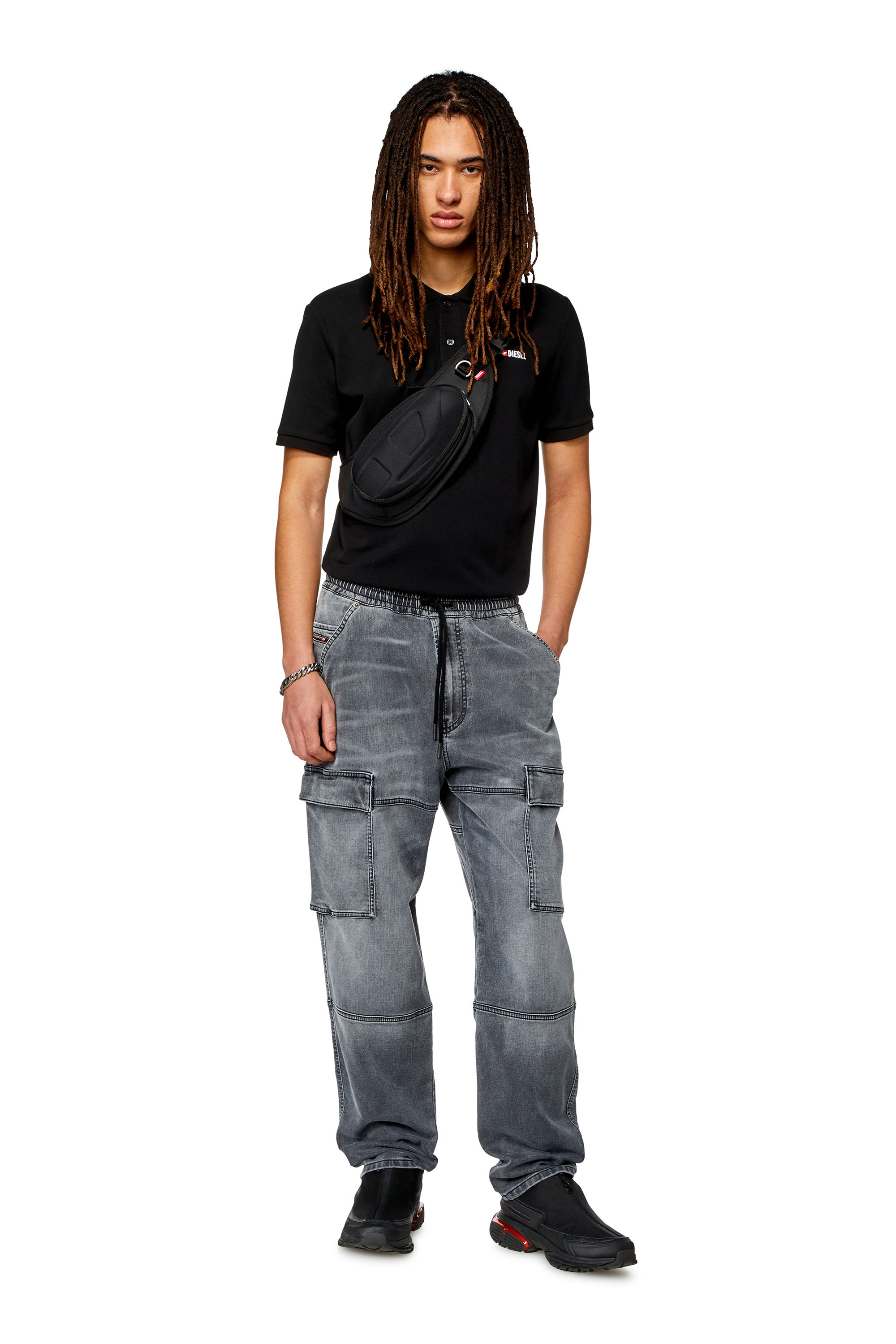 Diesel - Man Tapered 2030 D-Krooley Joggjeans® 068HP, Grey - Image 2