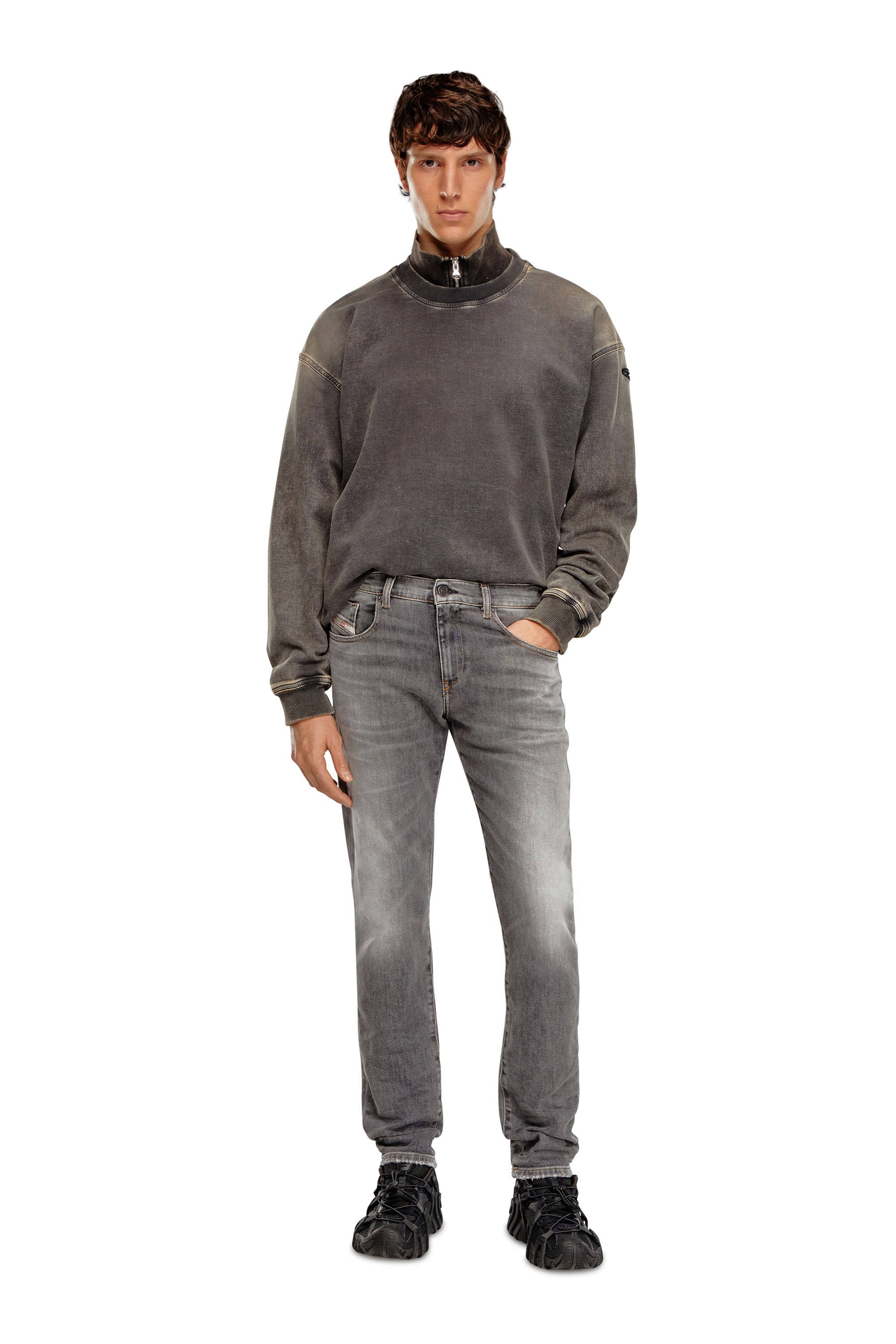 Diesel - Man Slim Jeans 2019 D-Strukt 09H44, Grey - Image 2