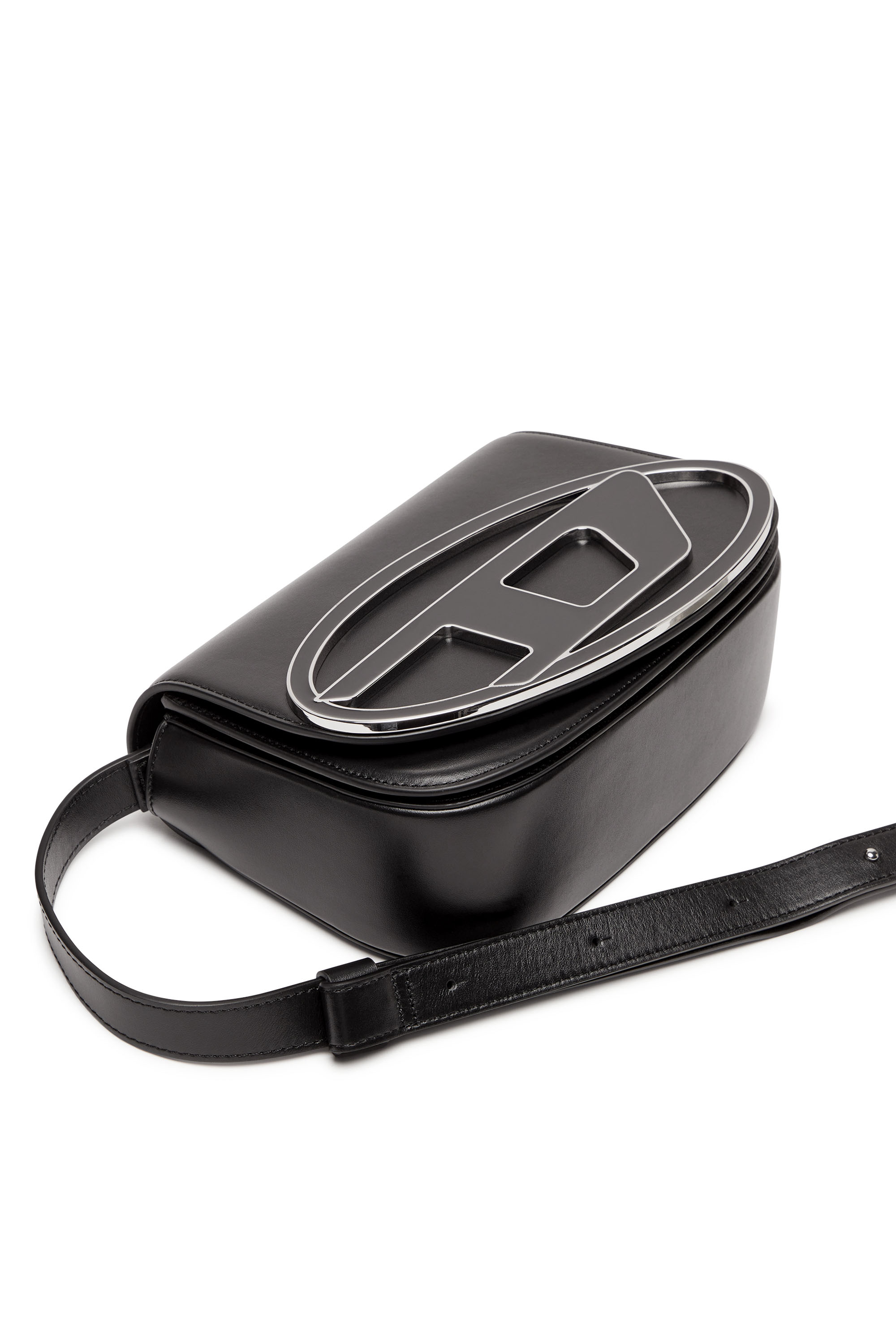 Diesel - 1DR M, Woman 1DR M-Iconic medium shoulder bag in leather in Black - Image 5