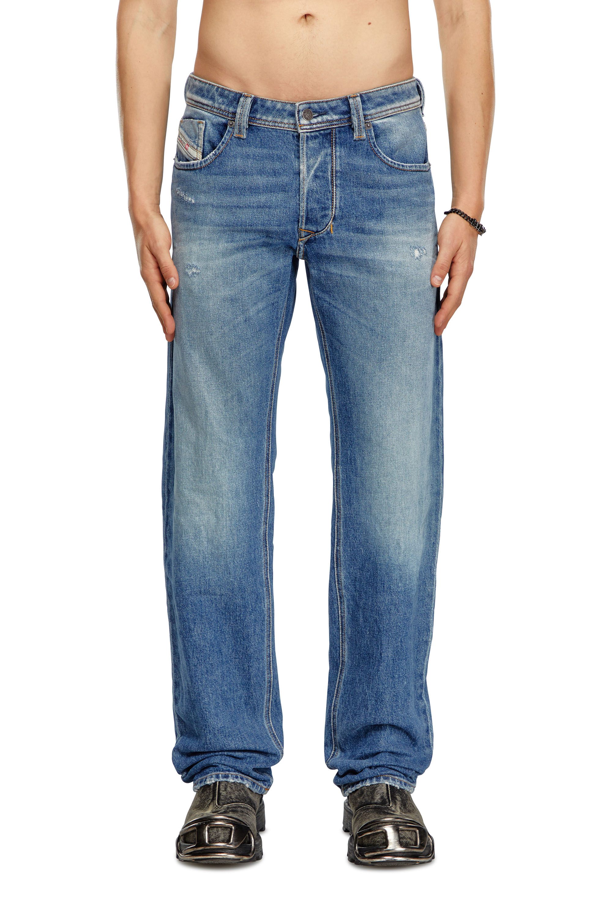 Diesel - Man Straight Jeans 1985 Larkee 09I16, Medium blue - Image 1