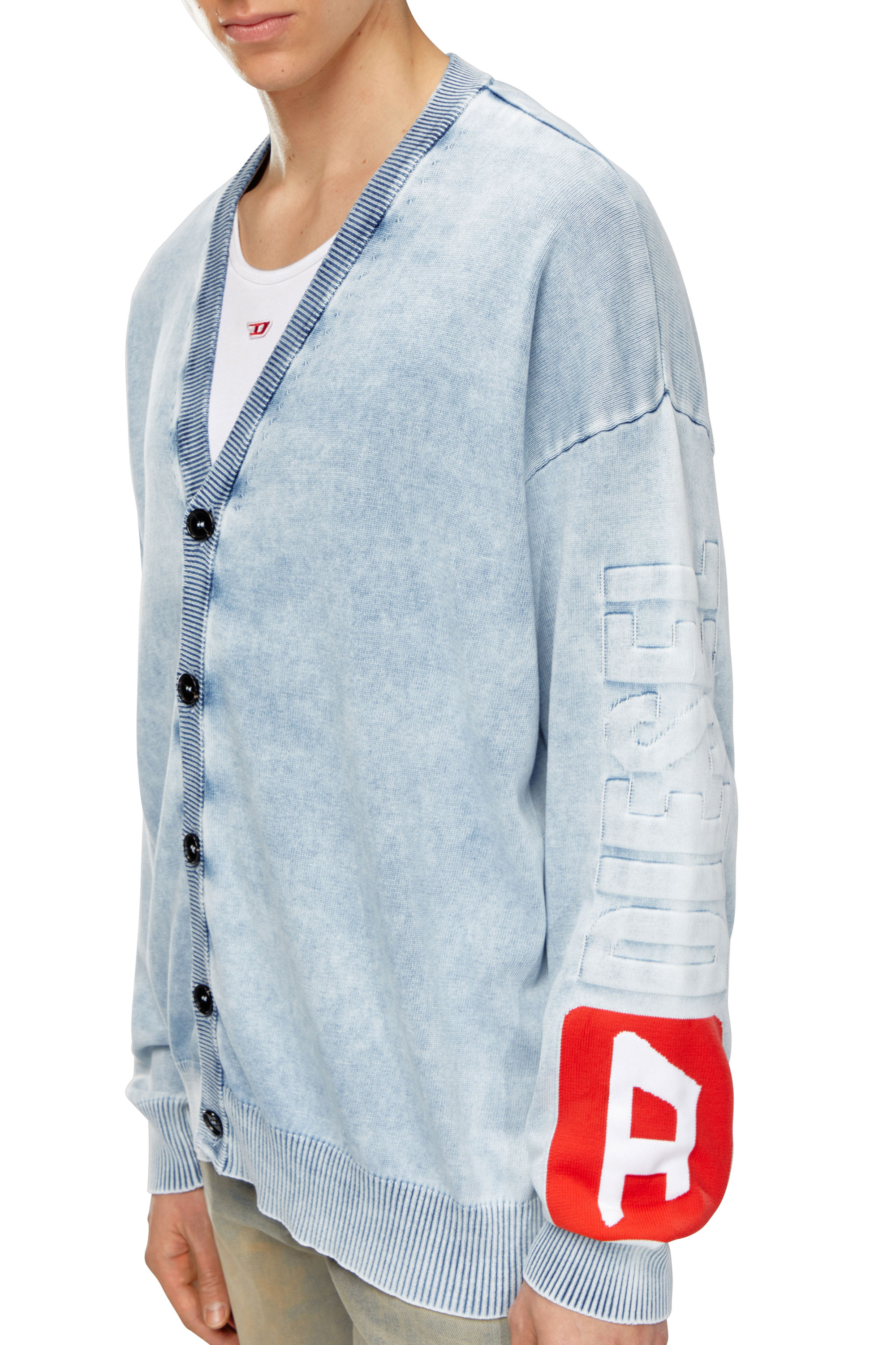 Diesel - K-ZENO, Man Cardigan in indigo cotton in Blue - Image 5