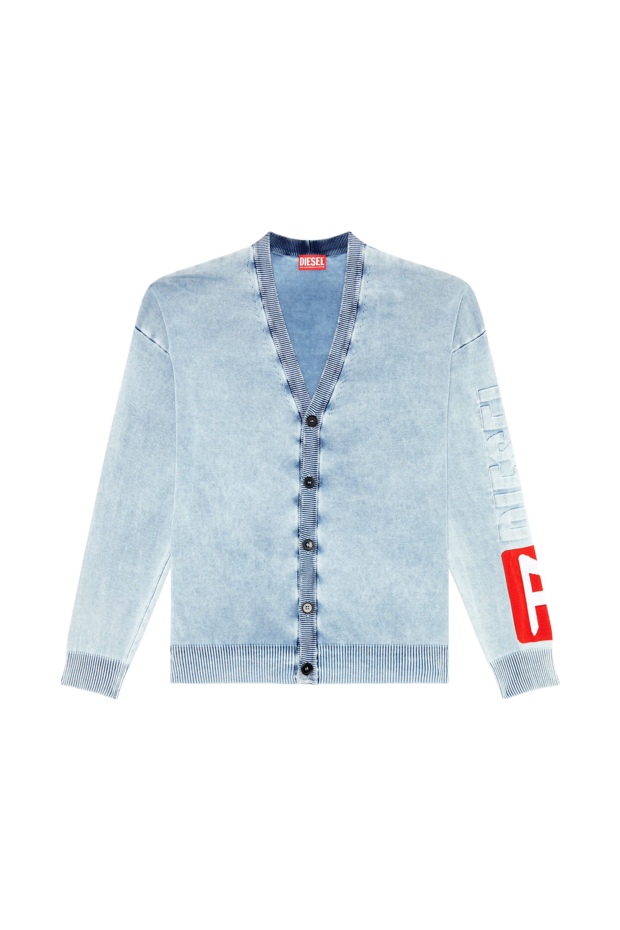 Diesel - K-ZENO, Man Cardigan in indigo cotton in Blue - Image 3