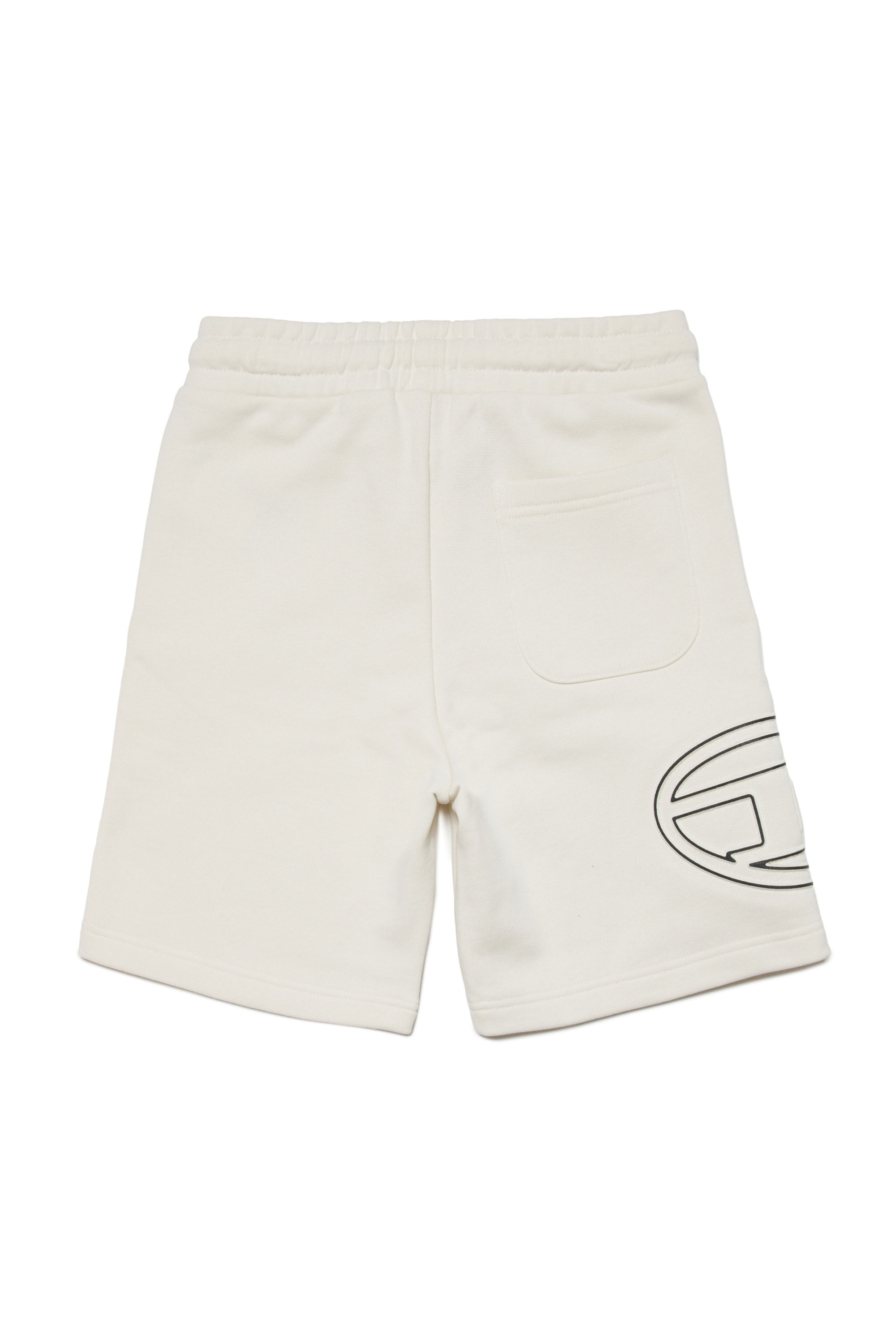 Diesel - PCURVBIGOVAL, Man Sweat shorts with embossed Oval D logo in White - Image 2