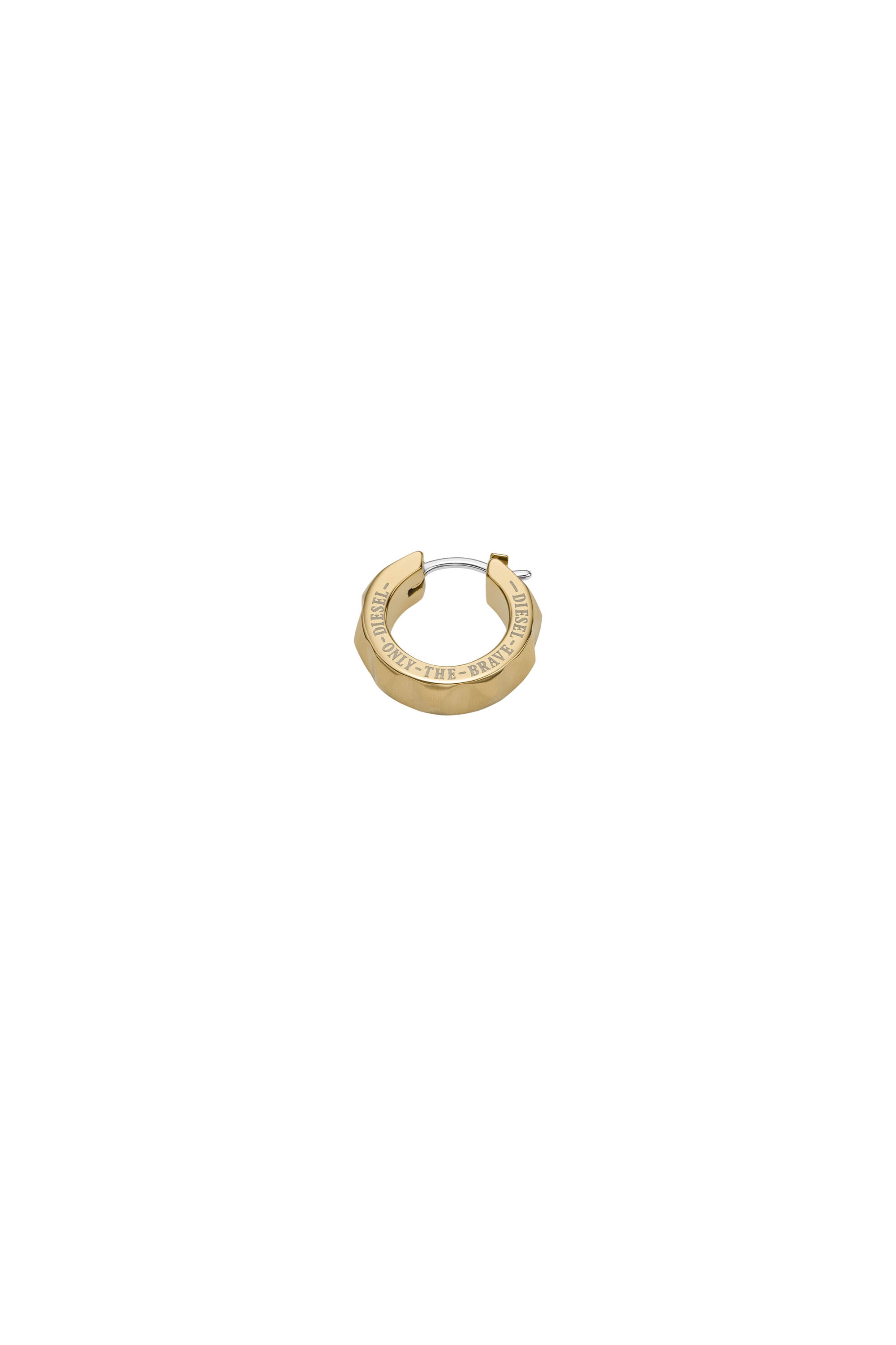 Diesel - DX1417, Unisex's Gold-Tone Stainless Steel single hoop earring in Gold - 1