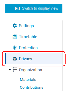 Privacy dashboard