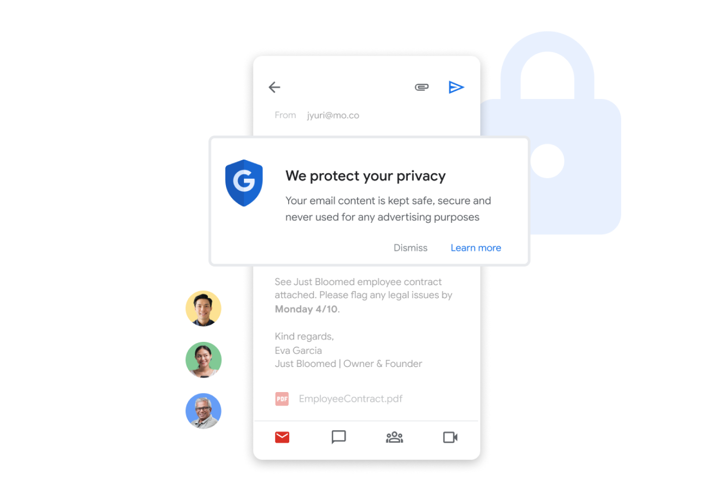 Keamanan tingkat perusahaan di Gmail untuk melindungi bisnis Anda 