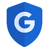 Hình ảnh khiên chắn an toàn màu xanh dương có đầu nhọn và biểu trưng chữ G viết hoa của Google ở giữa