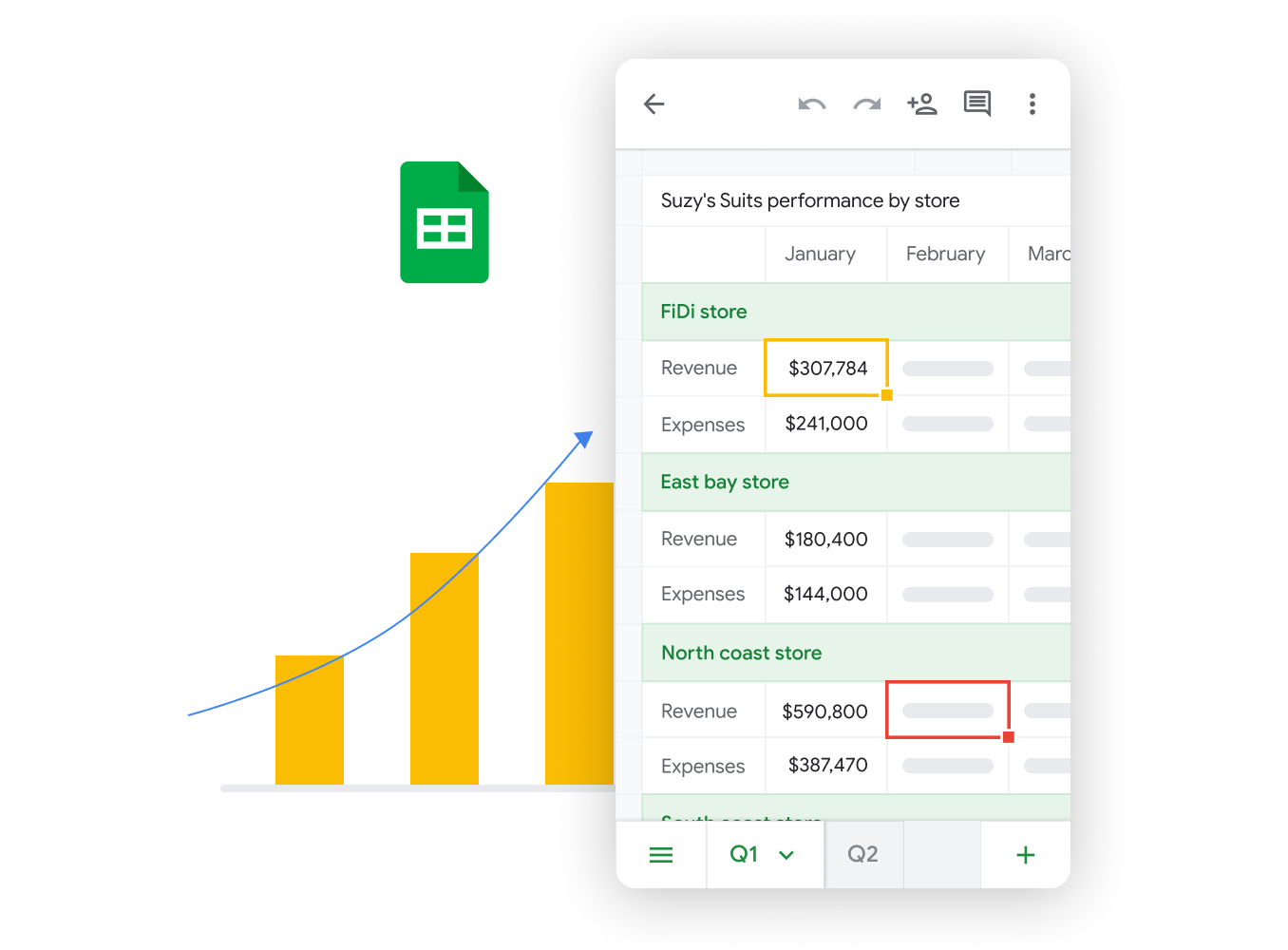 Workspace illustrative graphic - review dynamic performance data quick and easily