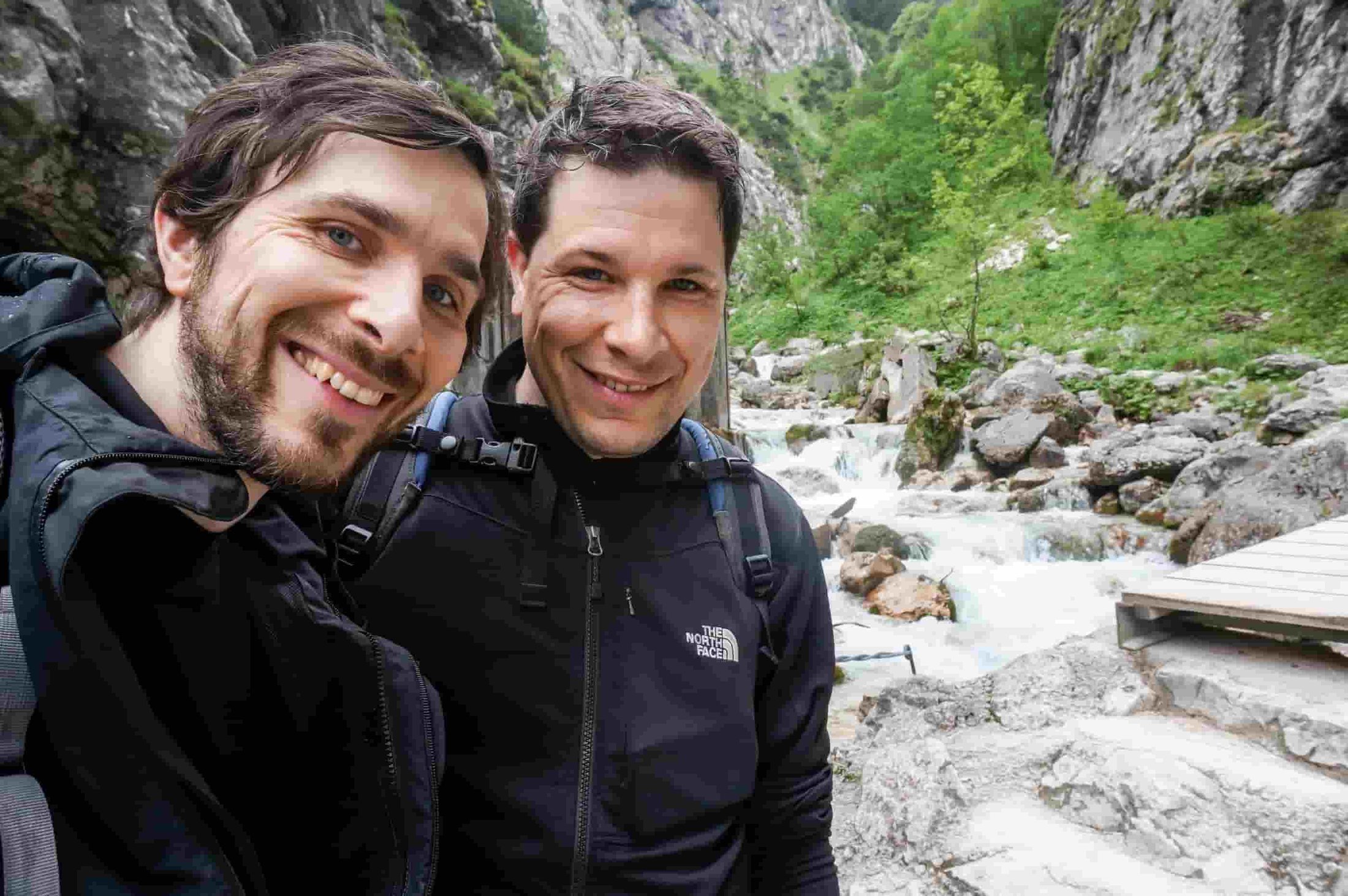 A selfie of Phil and David Schmidt on their hike. 
