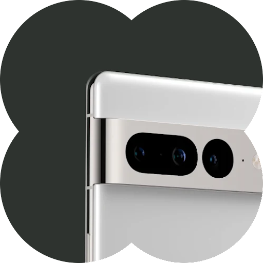 Et nærbillede af kameraet på bagsiden af en Android-telefon.