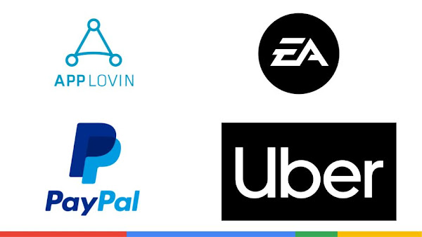 Corporate logos applovin EA PayPal uber