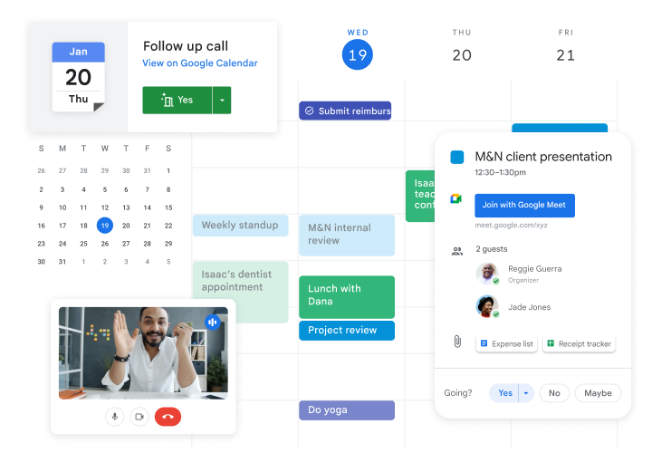 Deelbare agenda met Google Workspace