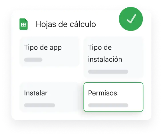 Una ventana emergente de Hojas de cálculo de Google con la administración de configuración de Google Chrome Enterprise.