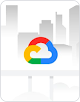 Logotipo de Google Cloud sobre un paisaje urbano