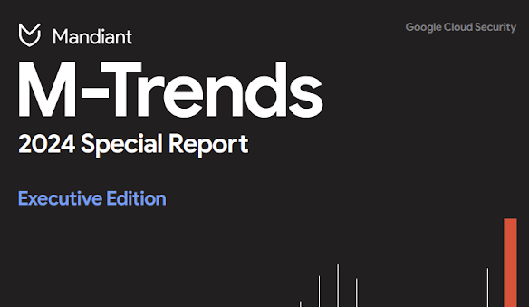 Capa do relatório especial M-Trends 2024 da Mandiant