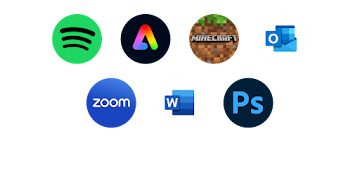 Imagen con varios logos de aplicaciones