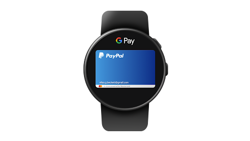 Adding a PayPal account to Google Wallet on an Android phone so it can be used for payments on a Wear OS smartwatch.