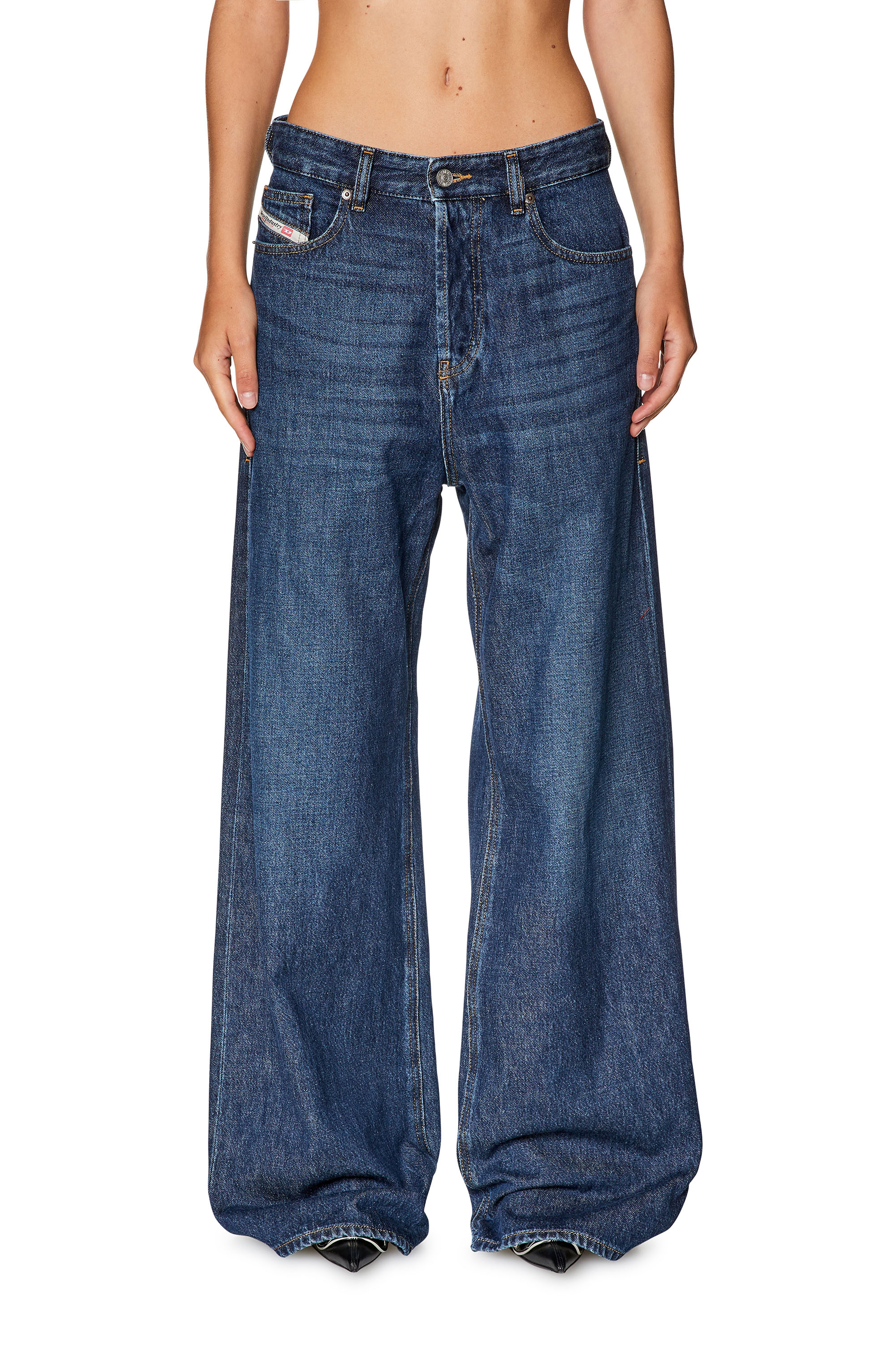 Diesel - Woman Straight Jeans 1996 D-Sire 09C03, Dark Blue - Image 2