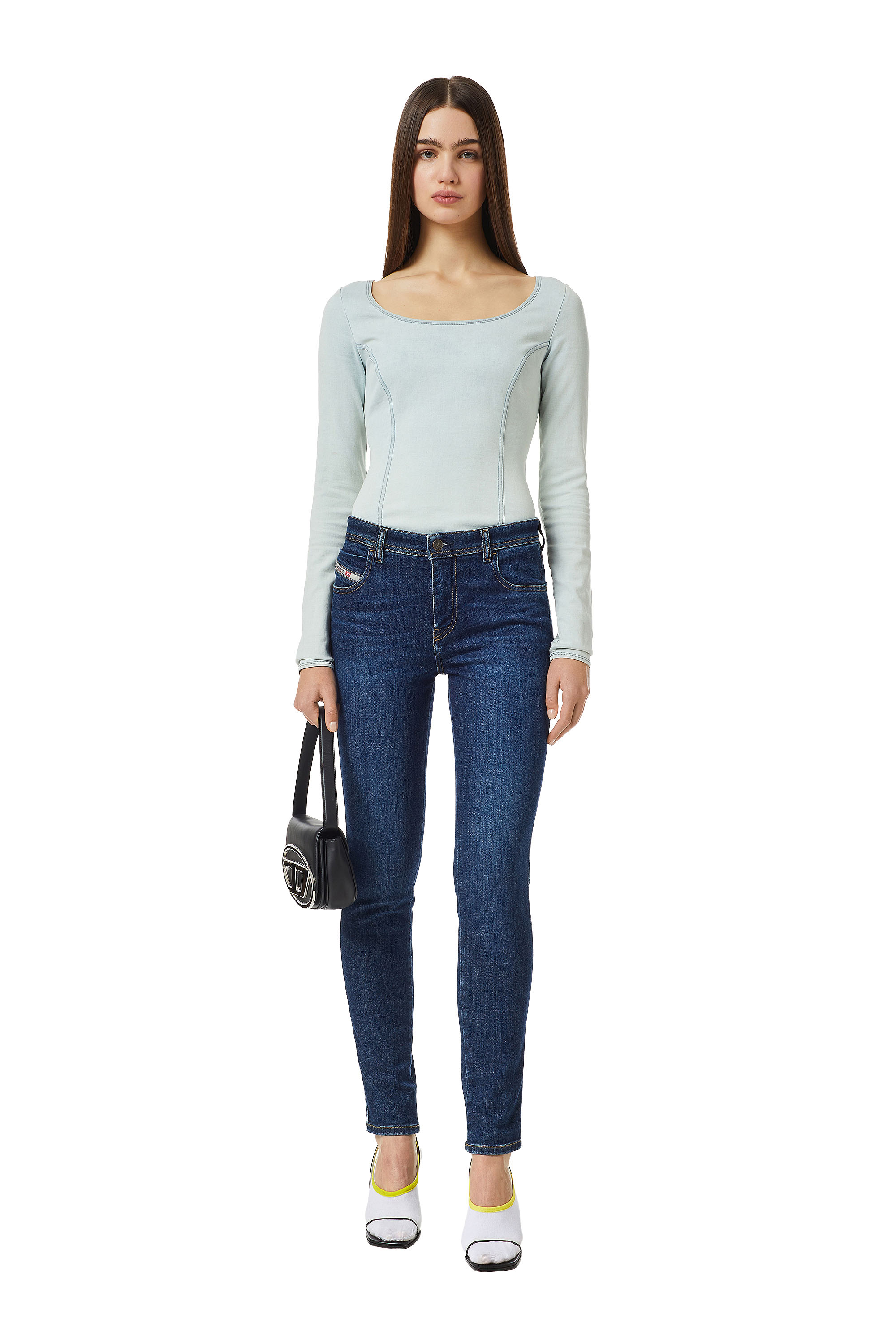 Diesel - Woman Skinny Jeans 2015 Babhila 09C58, Dark Blue - Image 1