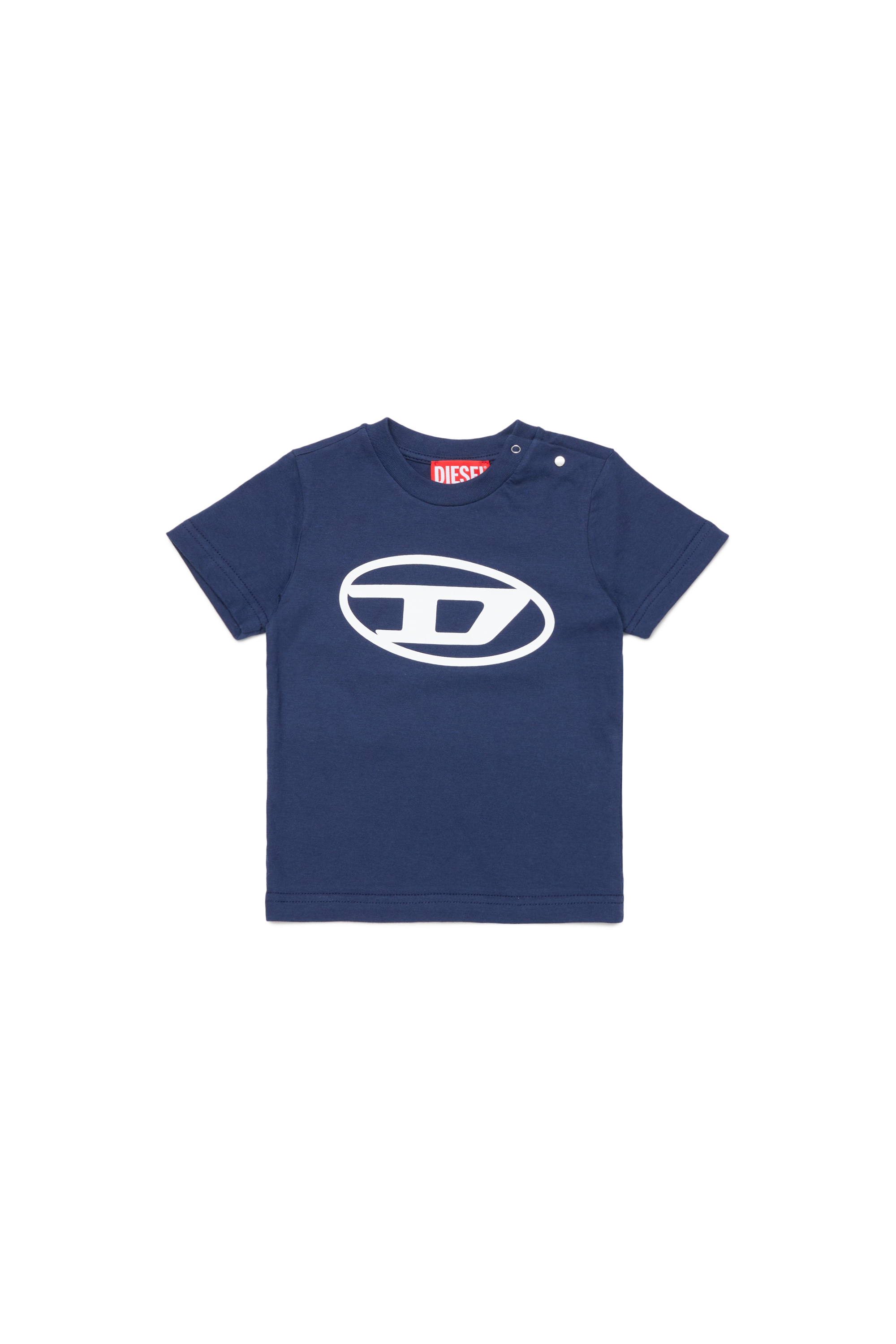 Diesel - TCERB, Unisex T-shirt with Oval D logo in Blue - Image 1