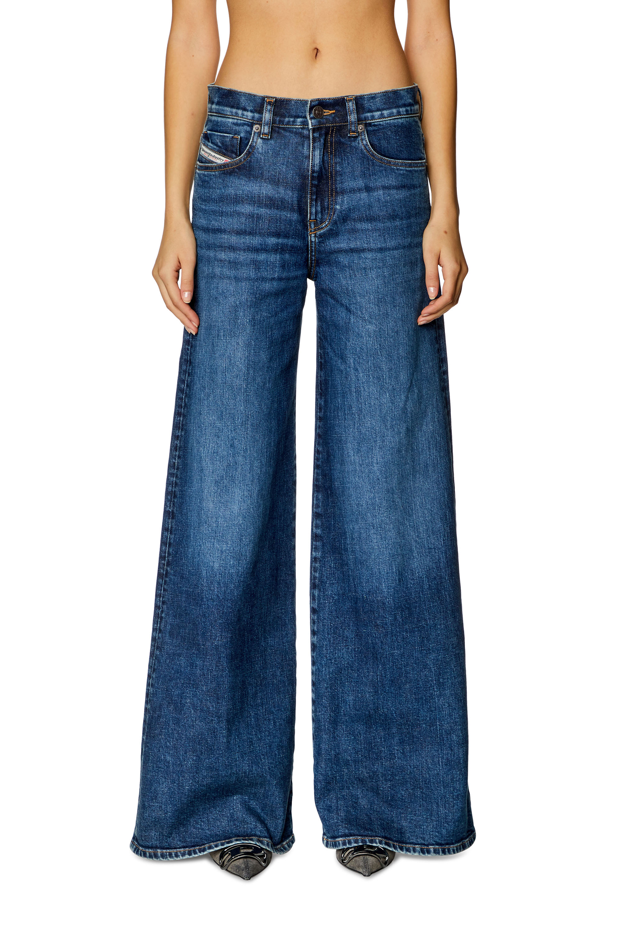 Diesel - Woman Bootcut and Flare Jeans 1978 D-Akemi 0PFAZ, Dark Blue - Image 2