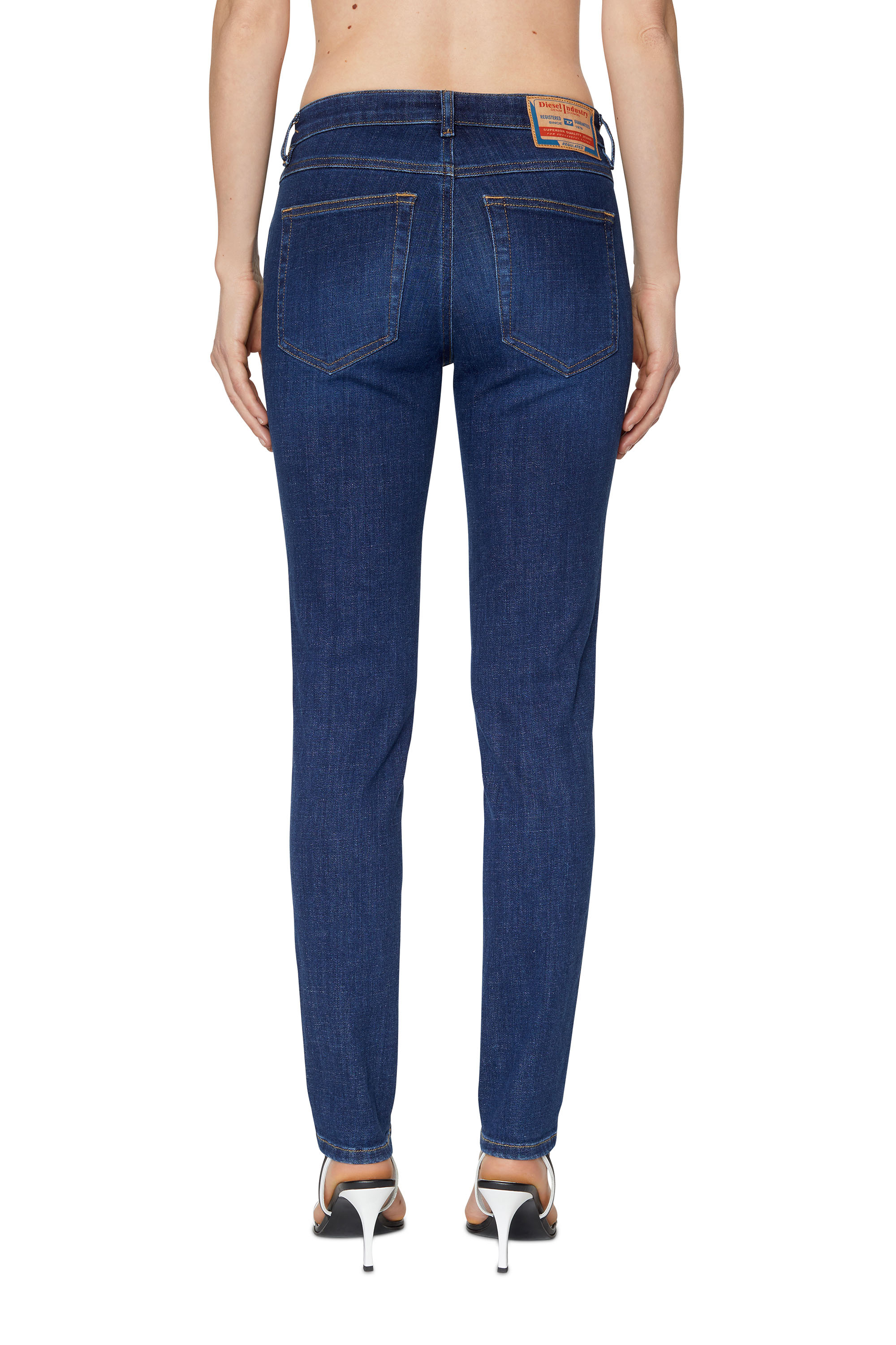 Diesel - Woman Skinny Jeans 2015 Babhila 09C58, Dark Blue - Image 3