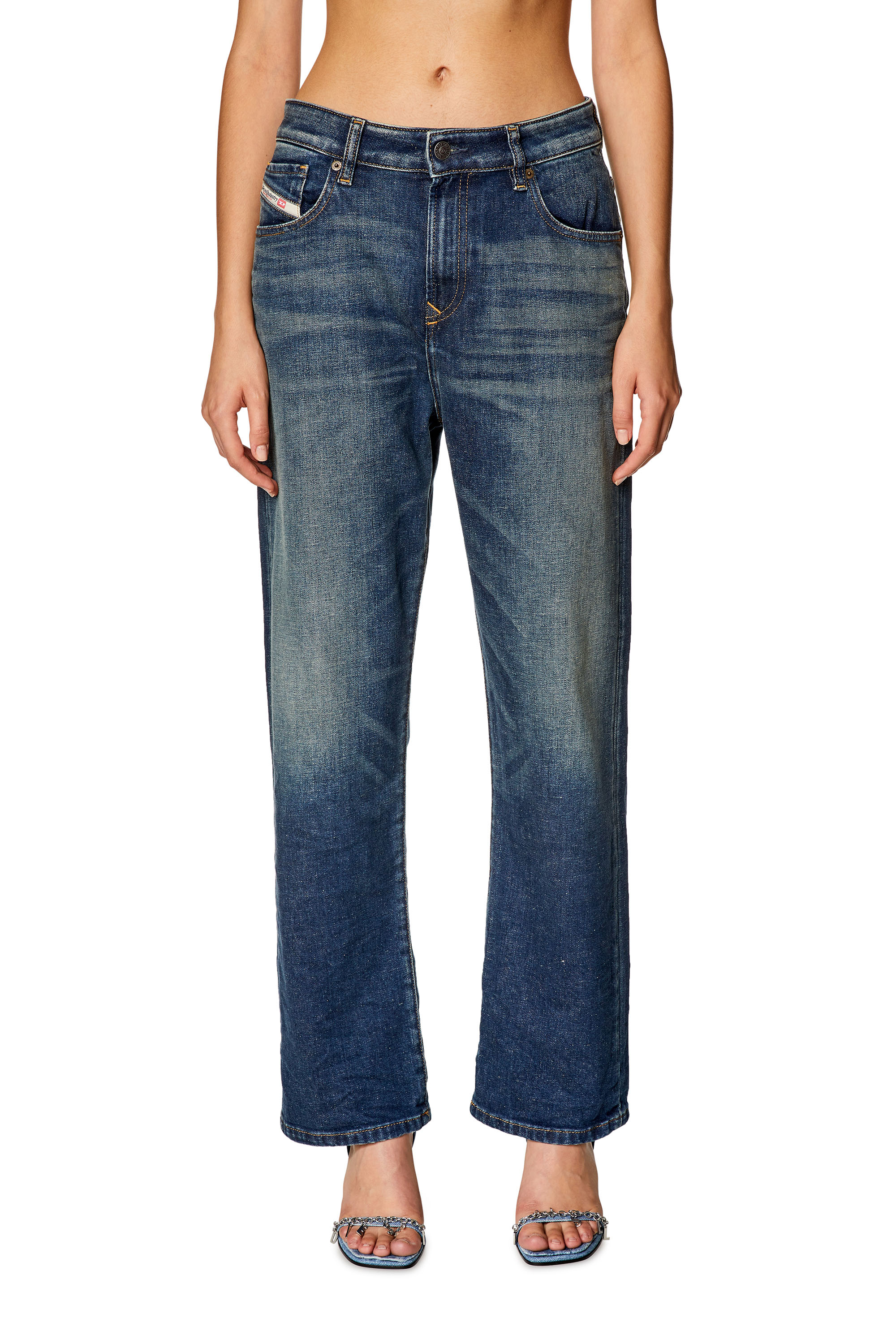 Diesel - Woman Straight Jeans 1999 D-Reggy 09H49, Dark Blue - Image 2