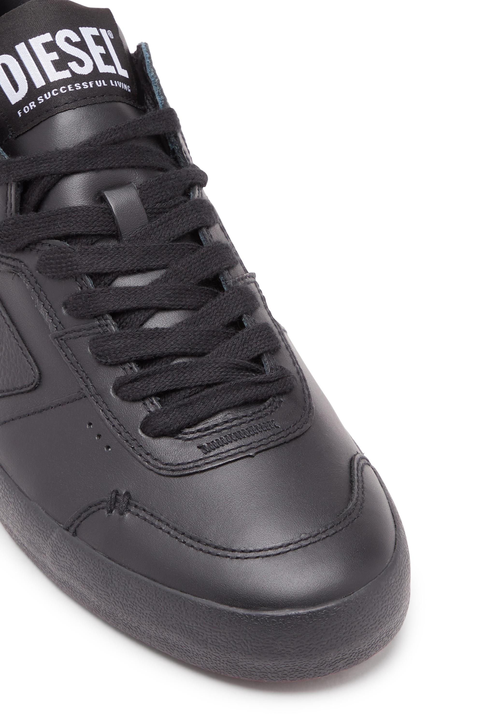 Diesel - S-LEROJI LOW, Man's S-Leroji Low-Low-top leather sneakers with D branding in Black - 6