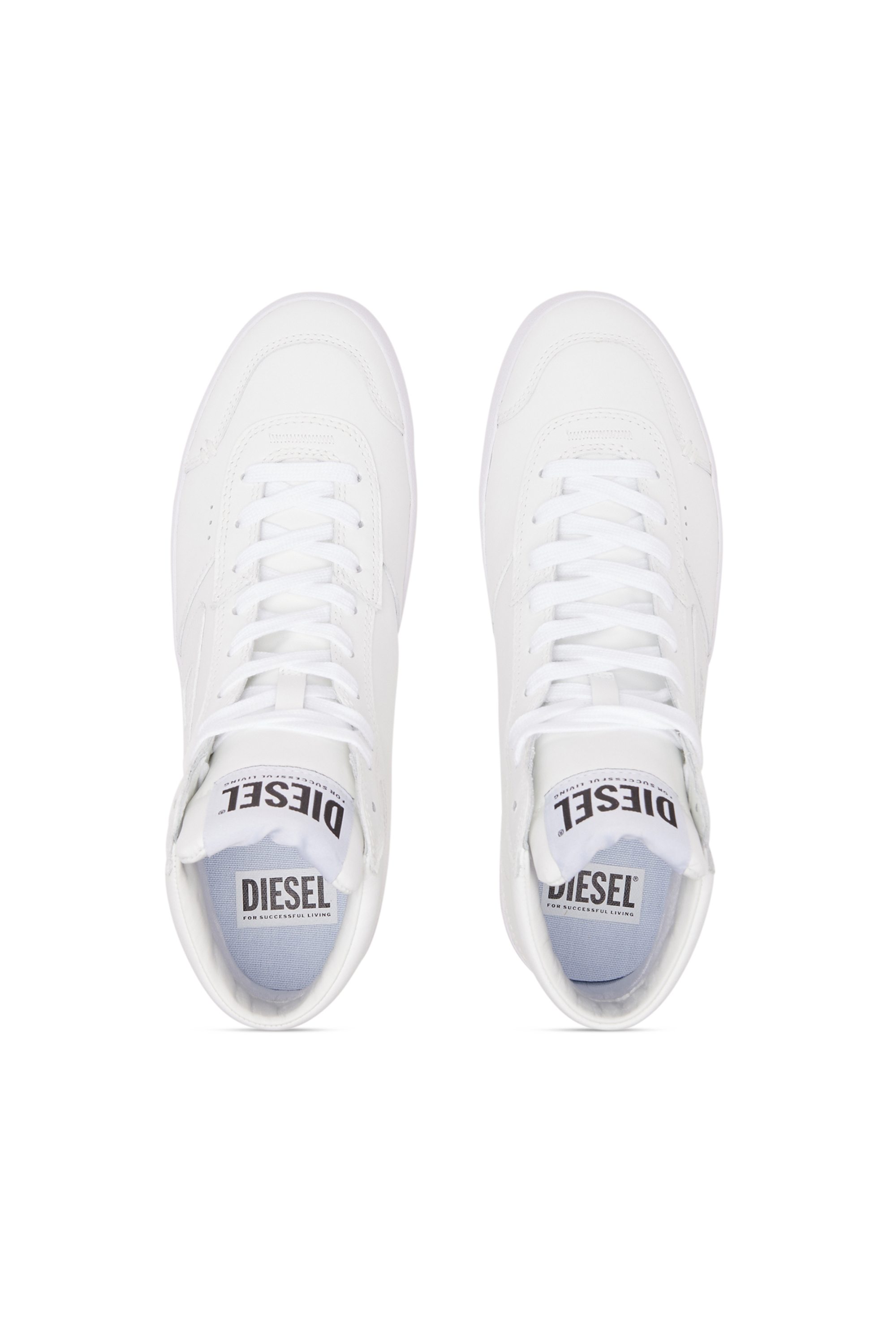 Diesel - S-LEROJI MID, Man's S-Leroji Mid-Leather high-top sneakers in White - 5