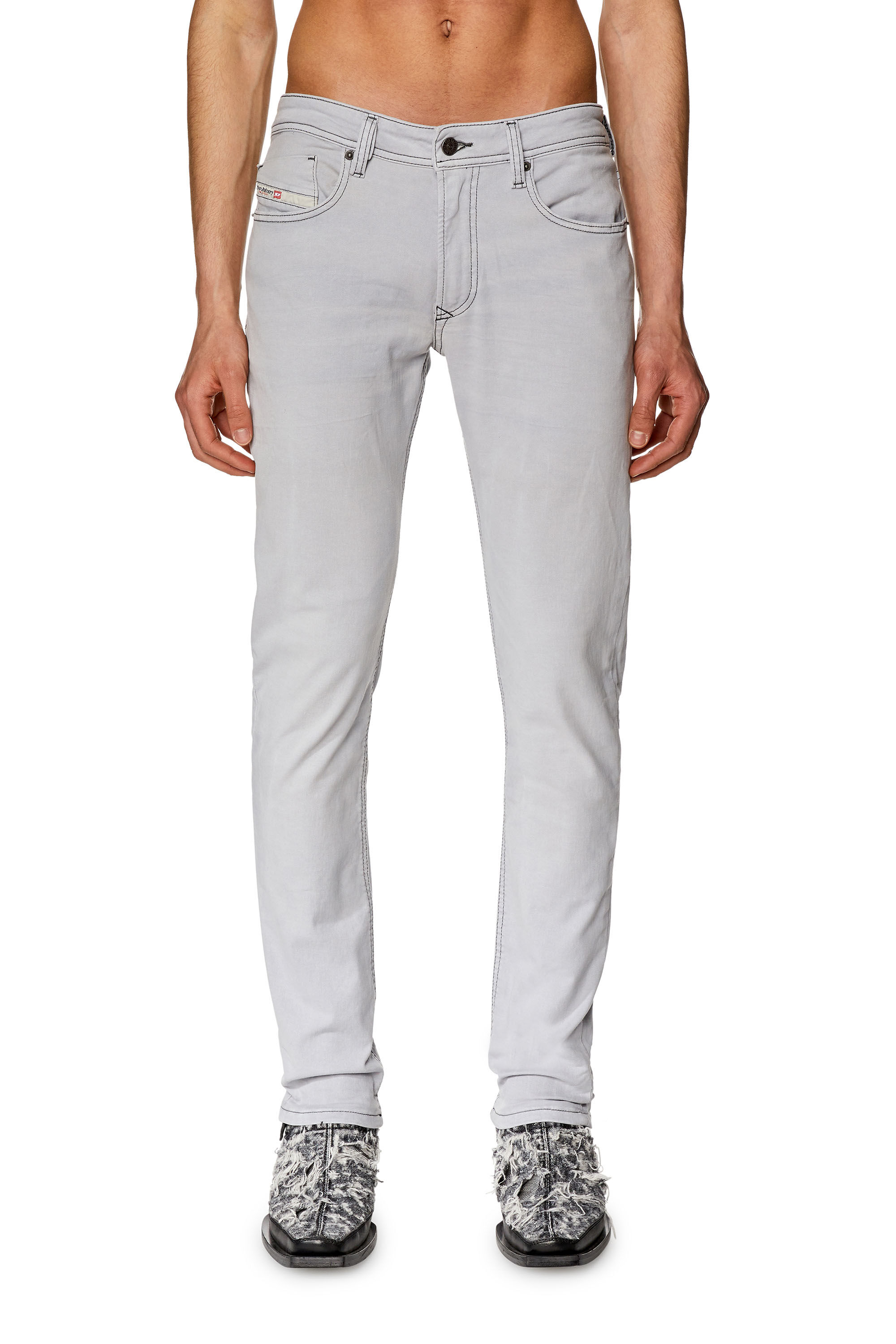 Diesel - Man Skinny Jeans 1979 Sleenker 0ENAK, Light Grey - Image 3