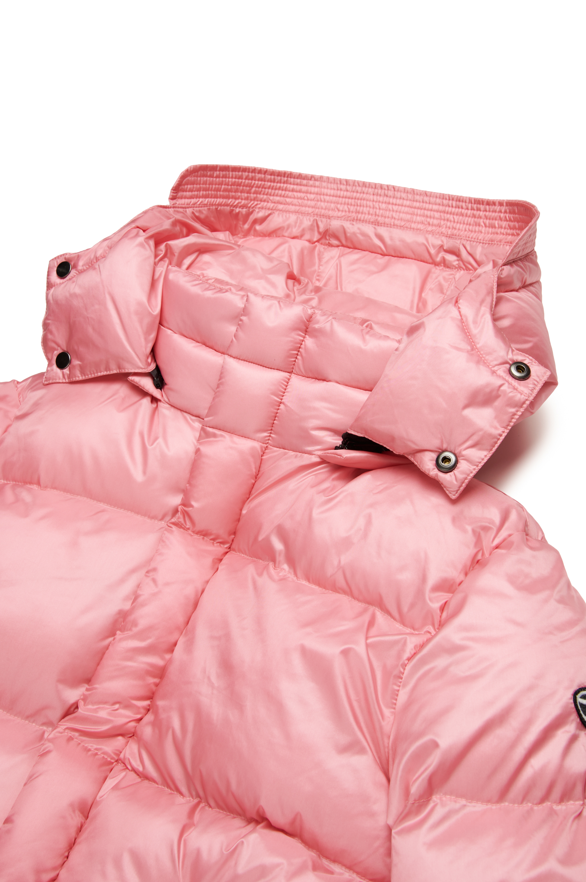 Diesel - JWROLFS, Unisex's Hooded puffer jacket in shiny nylon in Pink - 3