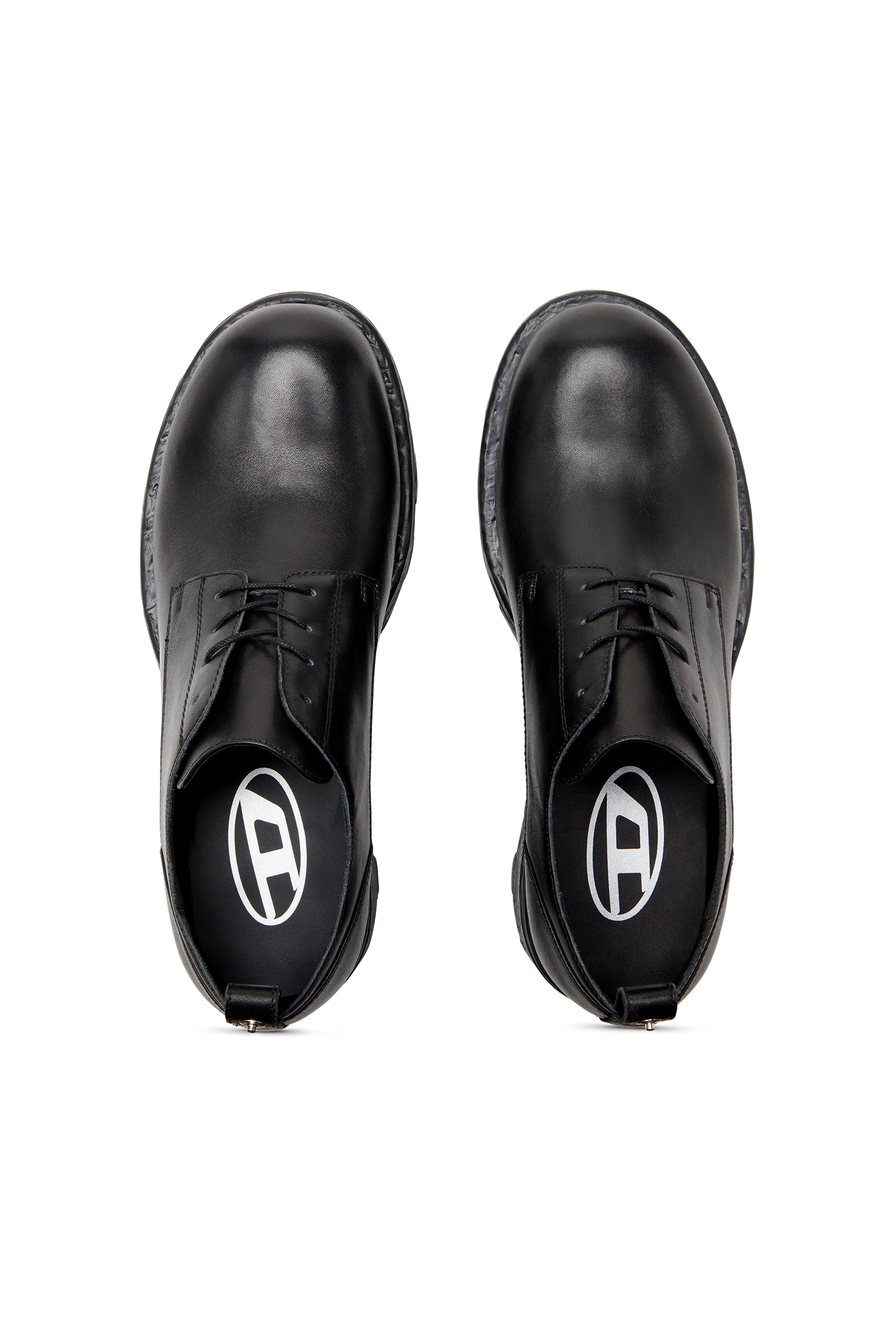 Diesel - D-HAMMER SH, Man's D-Hammer-Derby shoes in textured leather in Black - 5