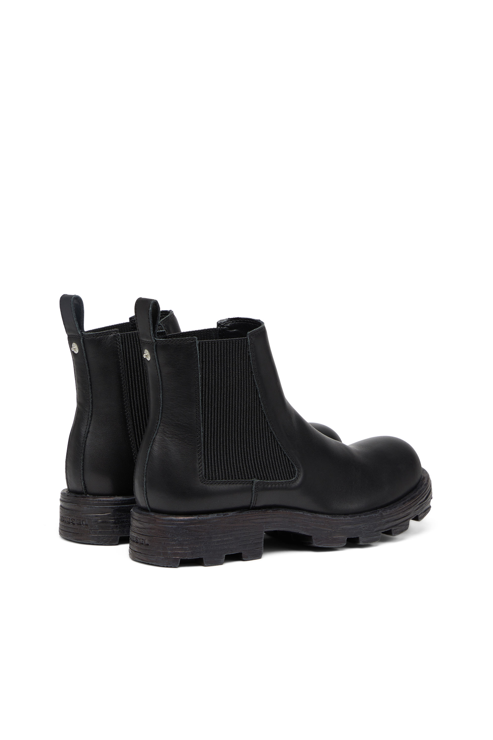 Diesel - D-HAMMER LCH, Man's D-Hammer-Leather Chelsea boots with chunky sole in Black - 3