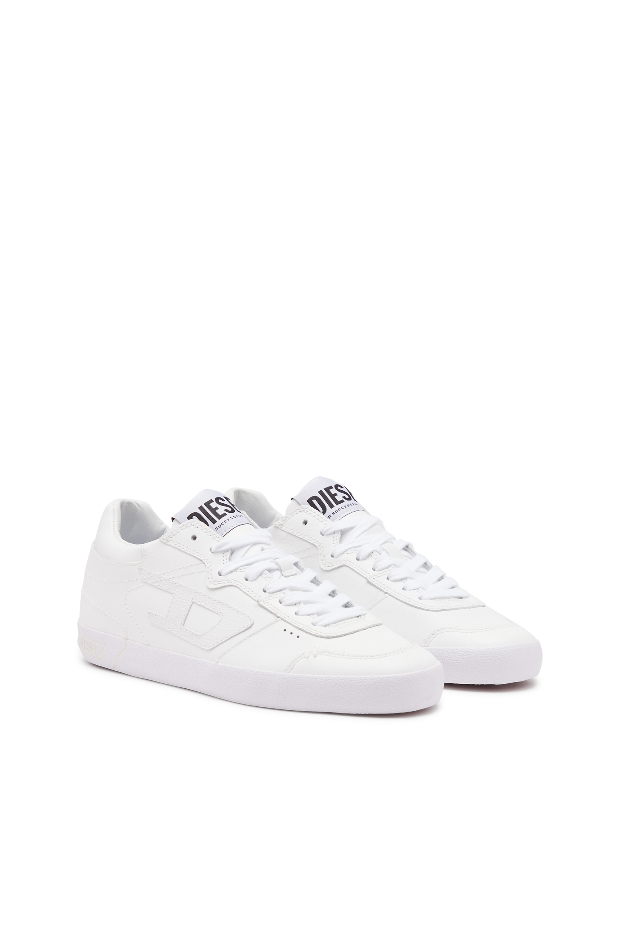 Diesel - S-LEROJI LOW, Man's S-Leroji Low-Low-top leather sneakers with D branding in White - 2