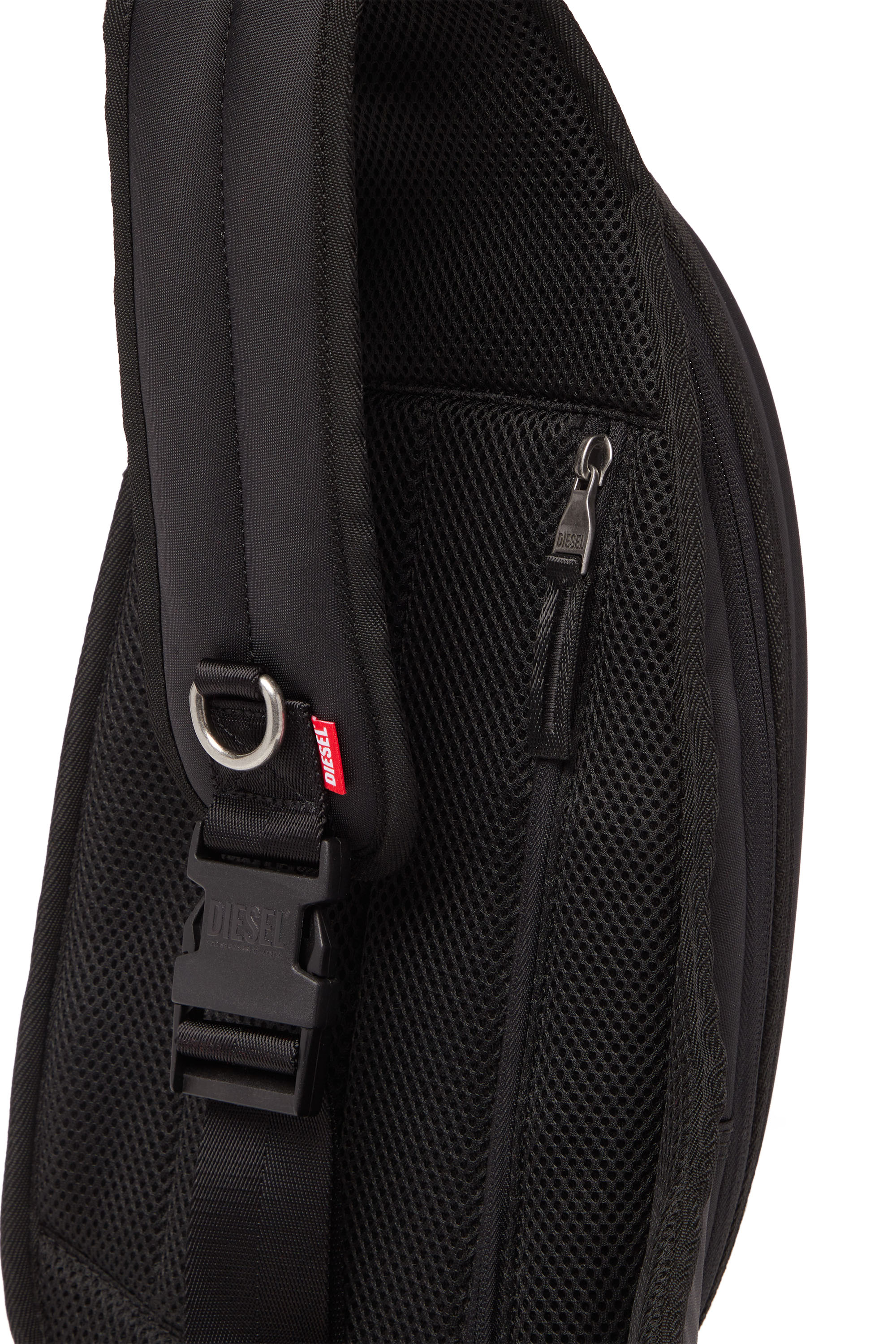 Diesel - 1DR-POD SLING BAG, Man 1DR-Pod Sling Bag - Hard shell sling backpack in Black - Image 5