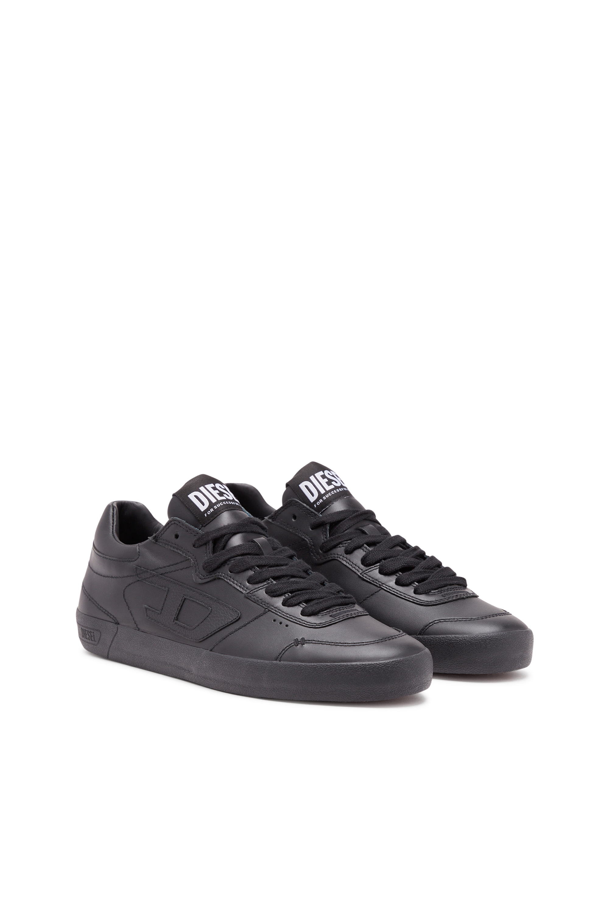 Diesel - S-LEROJI LOW, Man's S-Leroji Low-Low-top leather sneakers with D branding in Black - 2