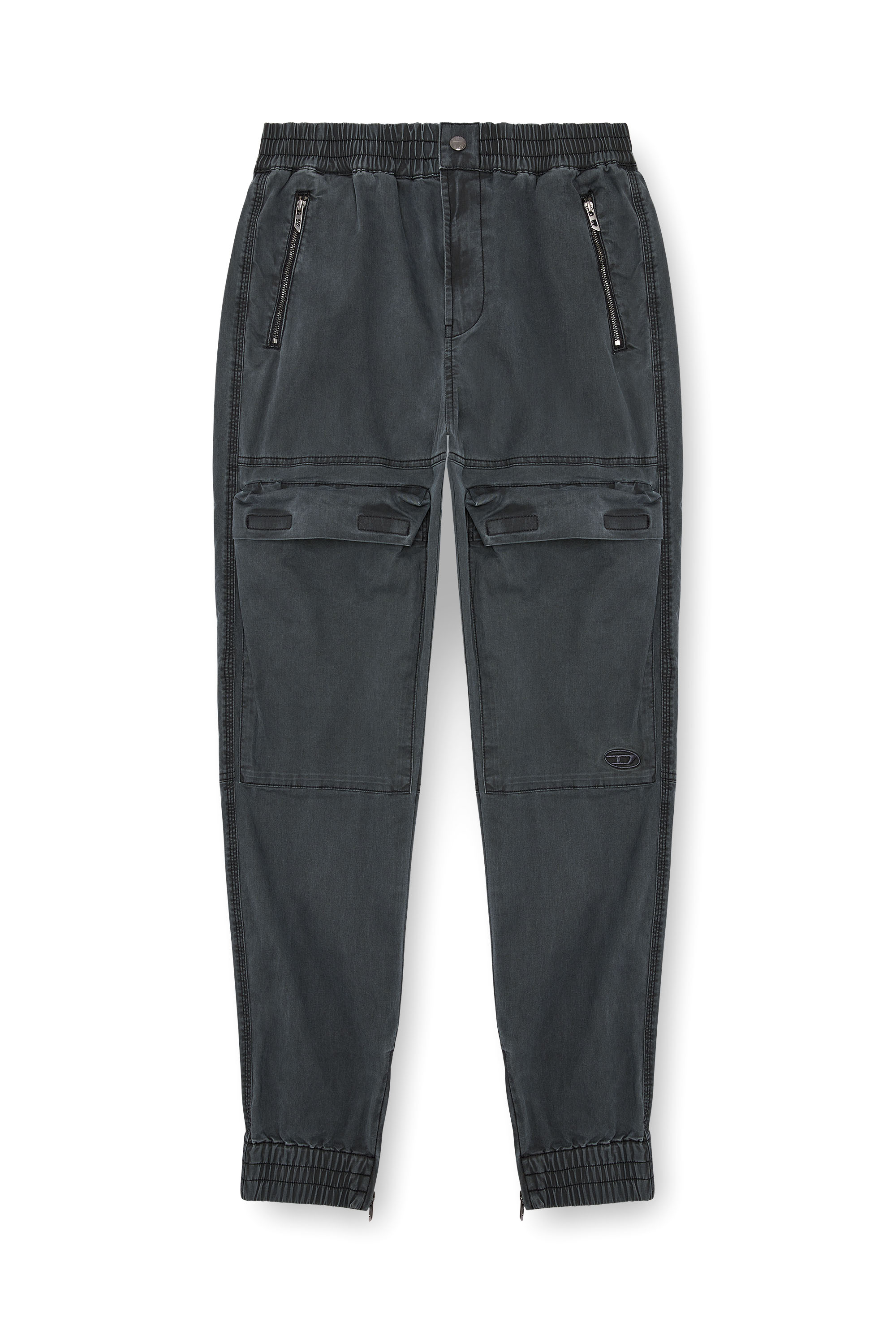 Diesel - P-RIDE, Woman Cargo track pants in micro-twill in Black - Image 3