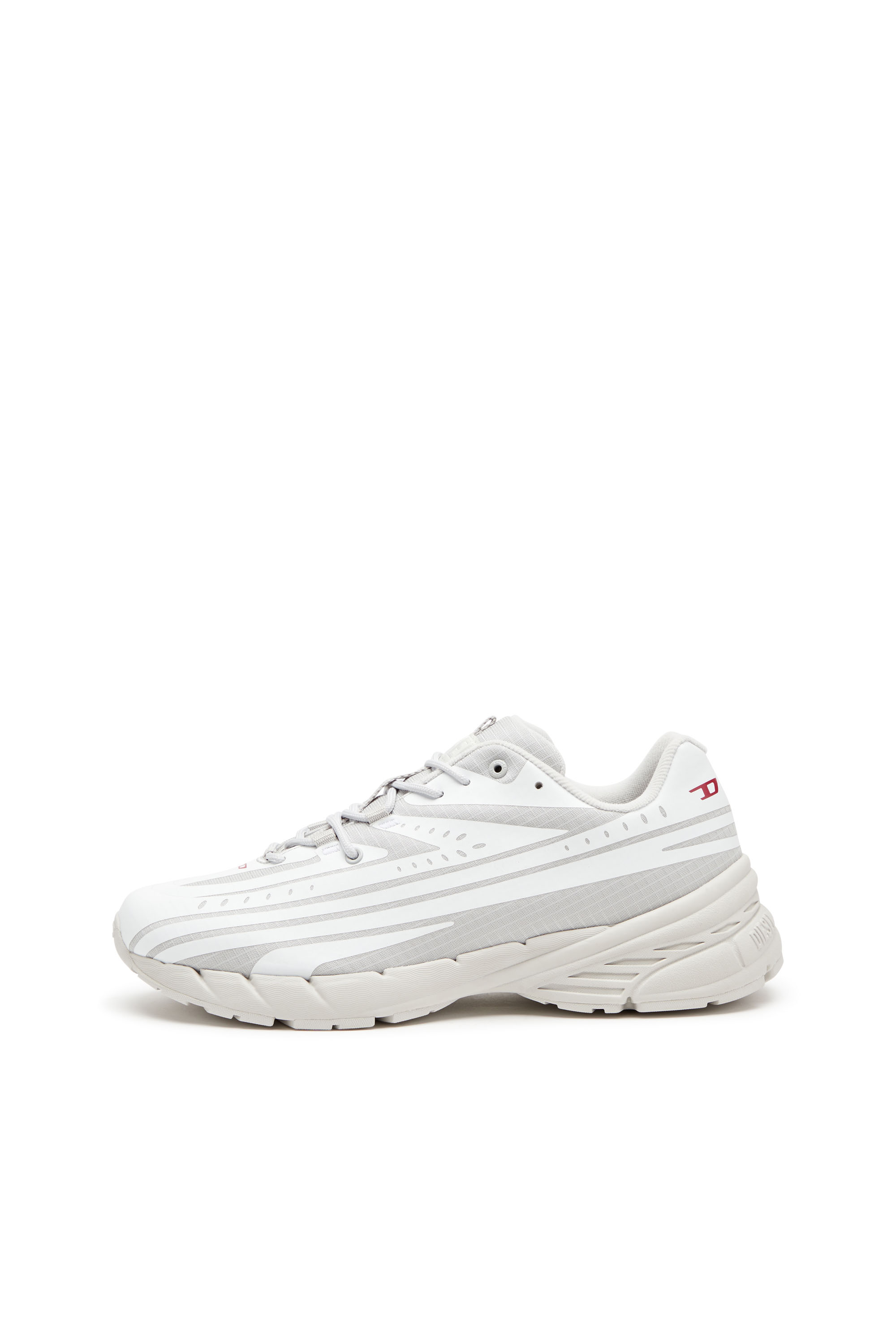 Diesel - D-AIRSPEED LOW, Man's D-Airspeed Low-Striped sneakers in coated ripstop in White/Grey - 8