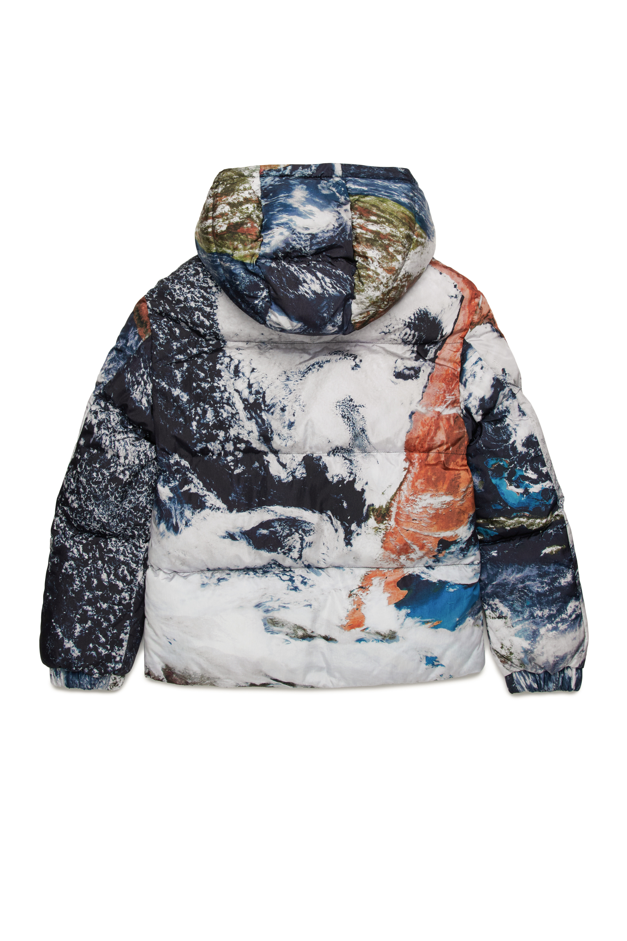 Diesel - JWROLFYSFDPRINT, Unisex's Puffer jacket with Planet Camo print in Multicolor - 2