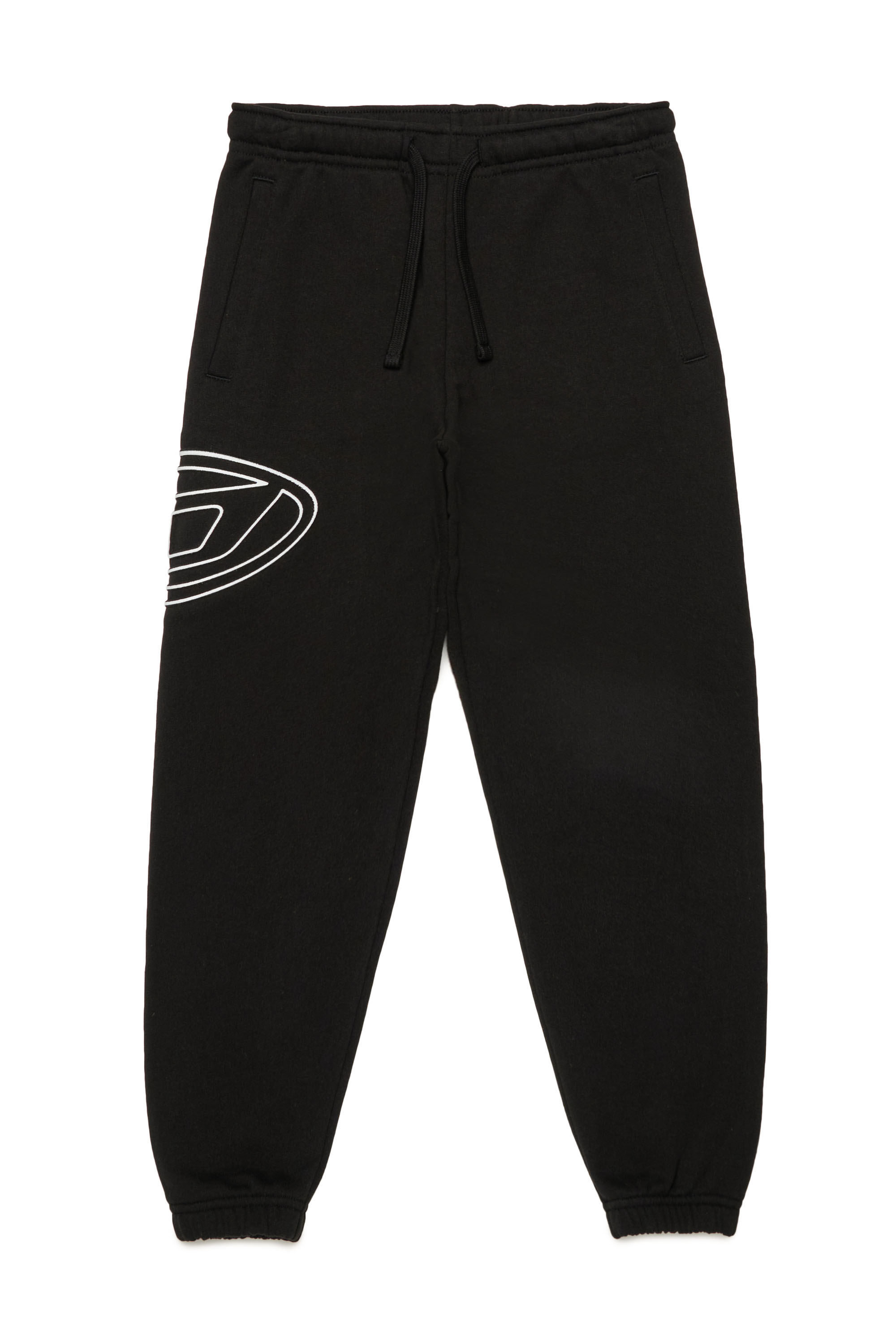 Diesel - PMARKIBIGOVAL, Man Sweatpants with embossed Oval D logo in Black - Image 1